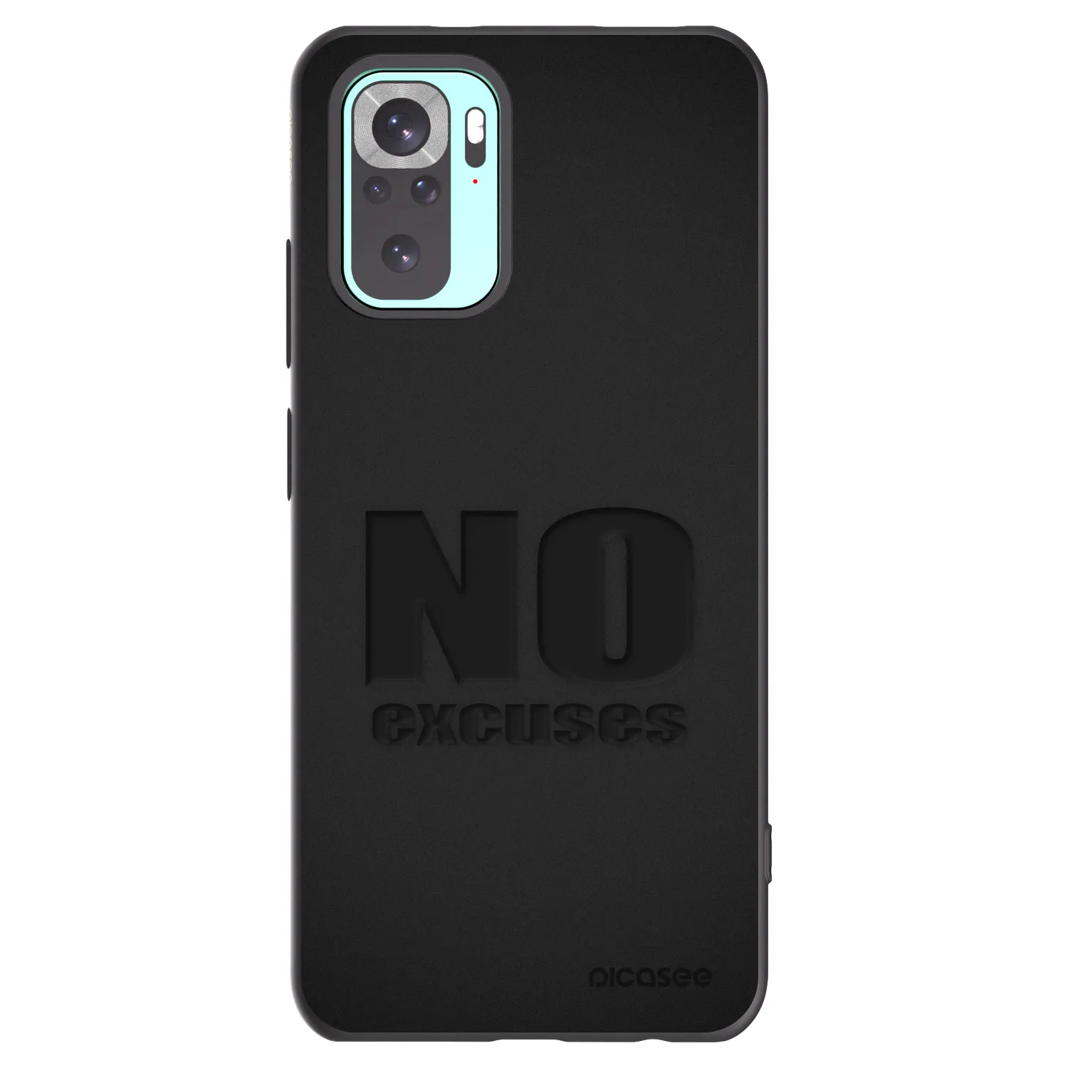 Picasee silikonowe czarne etui na Xiaomi Redmi Note 10 Pro - No Excuses
