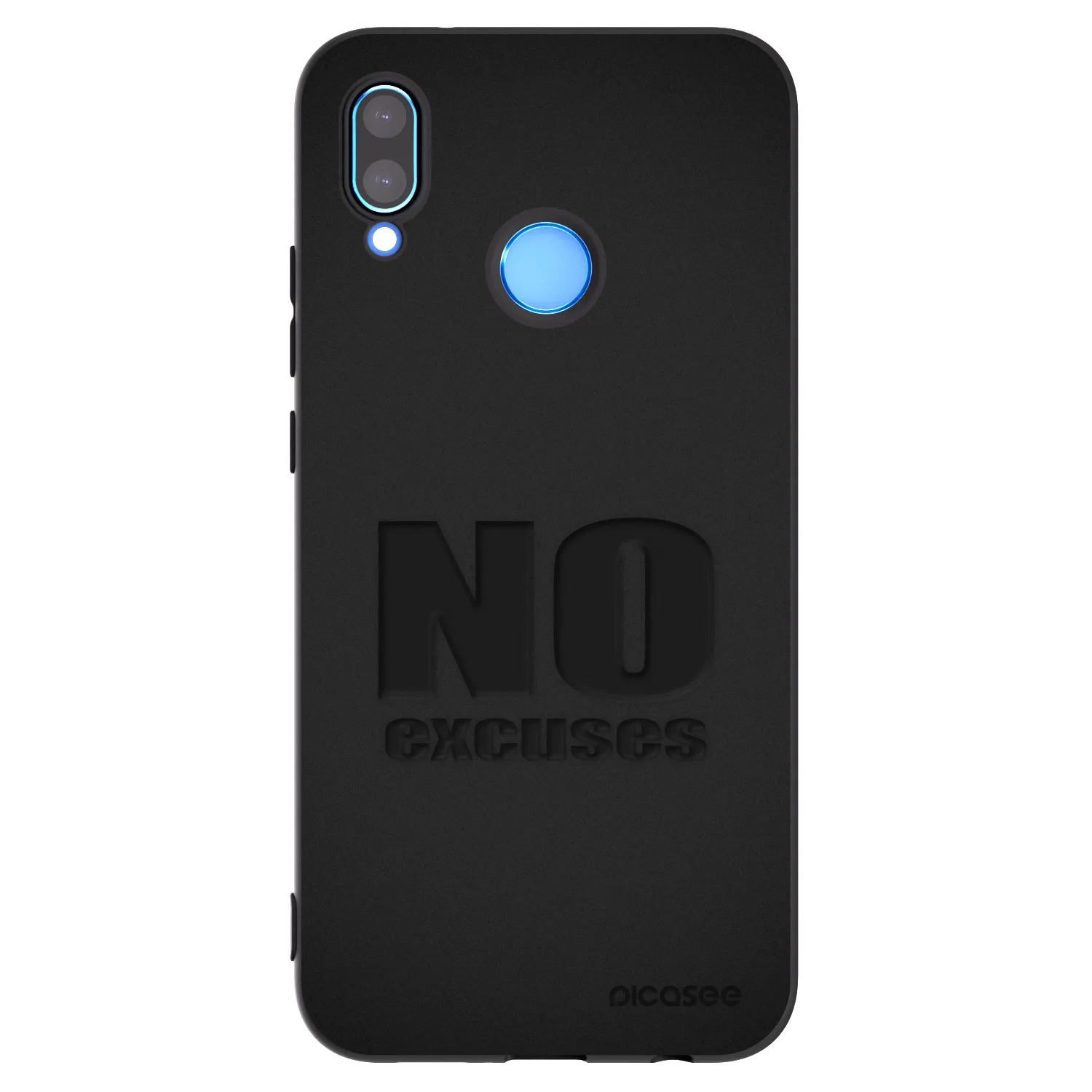 Picasee silikonowe czarne etui na Huawei Mate 40 Pro - No Excuses