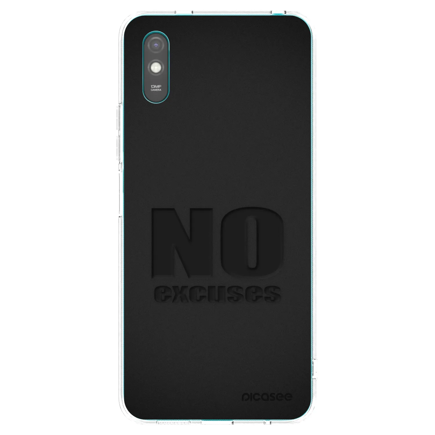 Picasee silikonowe przeźroczyste etui na Xiaomi Redmi 9AT - No Excuses