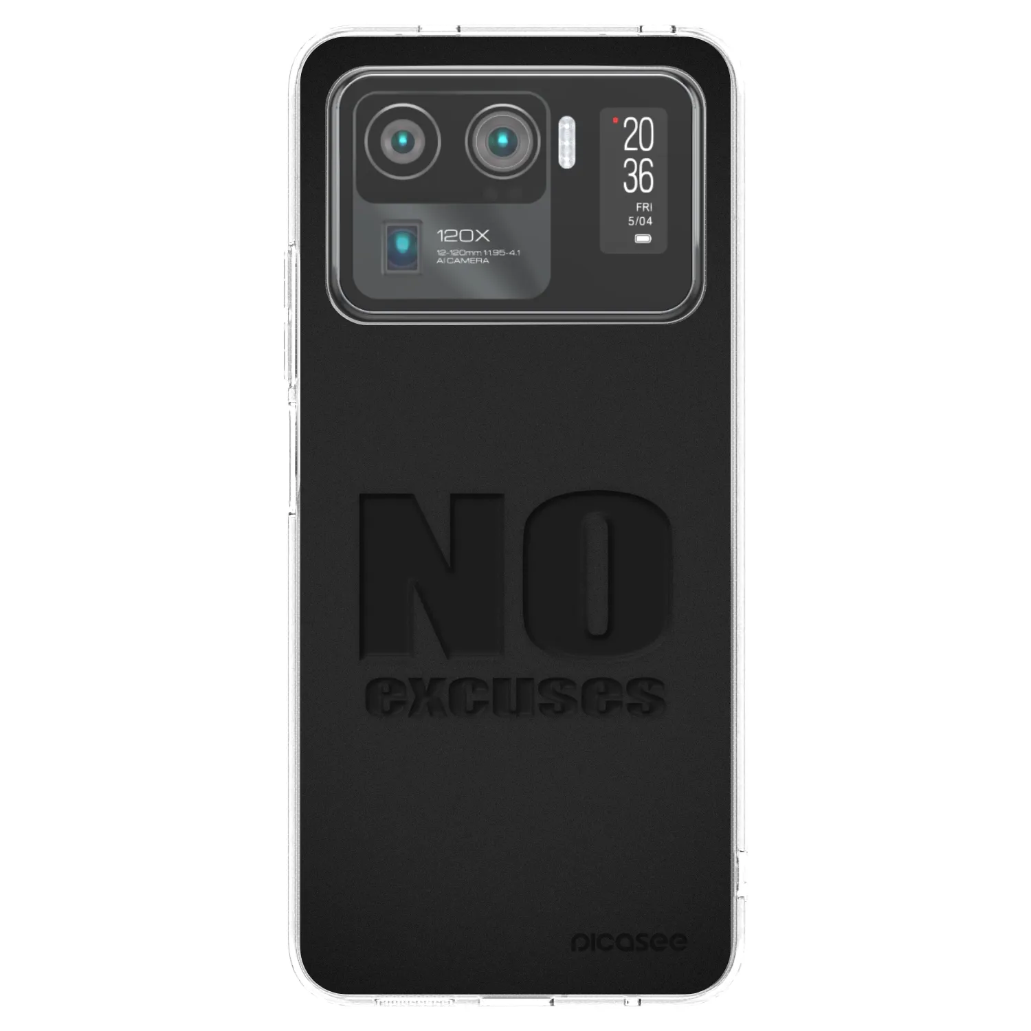 Picasee silikonowe przeźroczyste etui na Xiaomi Mi 11 Ultra - No Excuses