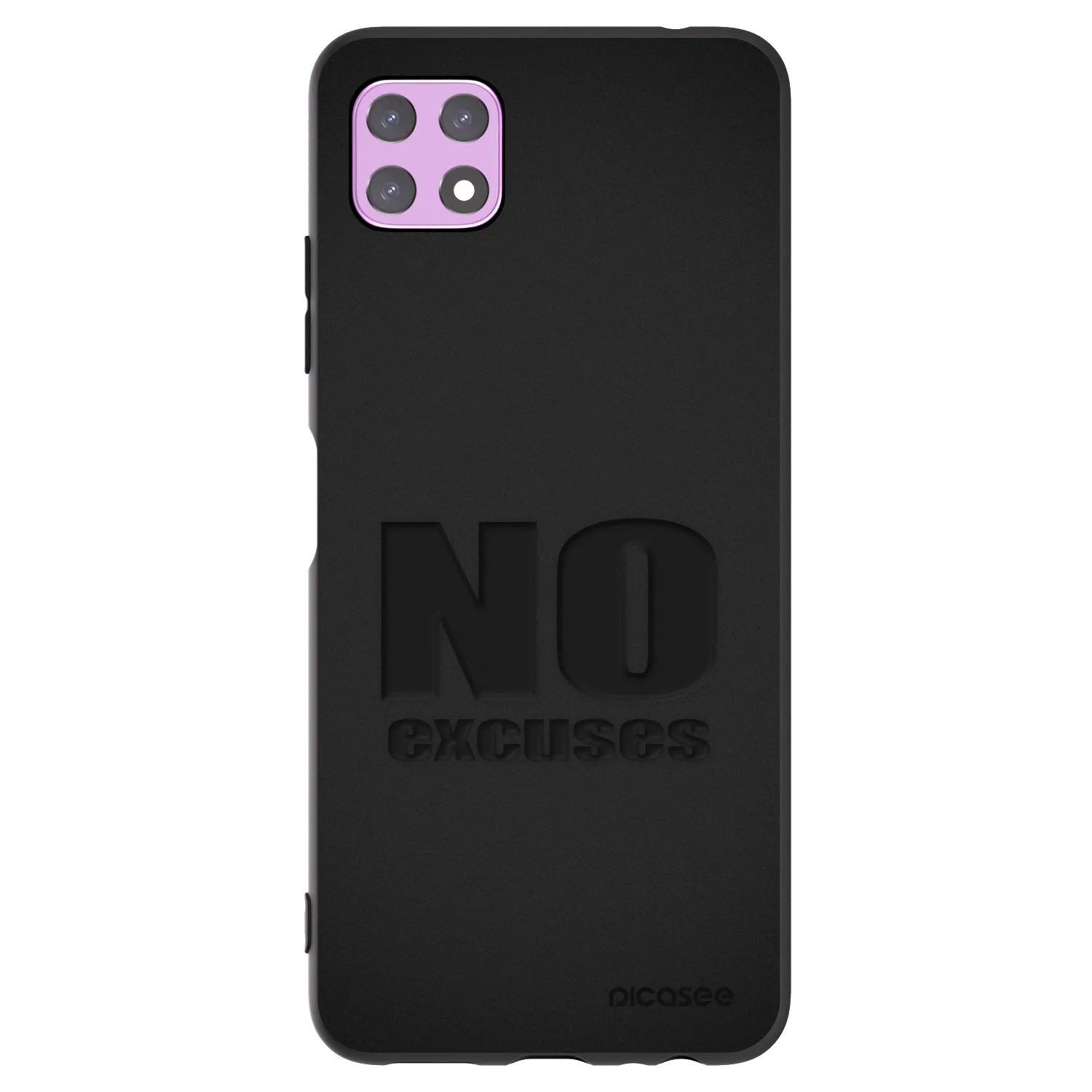 Picasee silikonowe czarne etui na Samsung Galaxy A22 A226B 5G - No Excuses