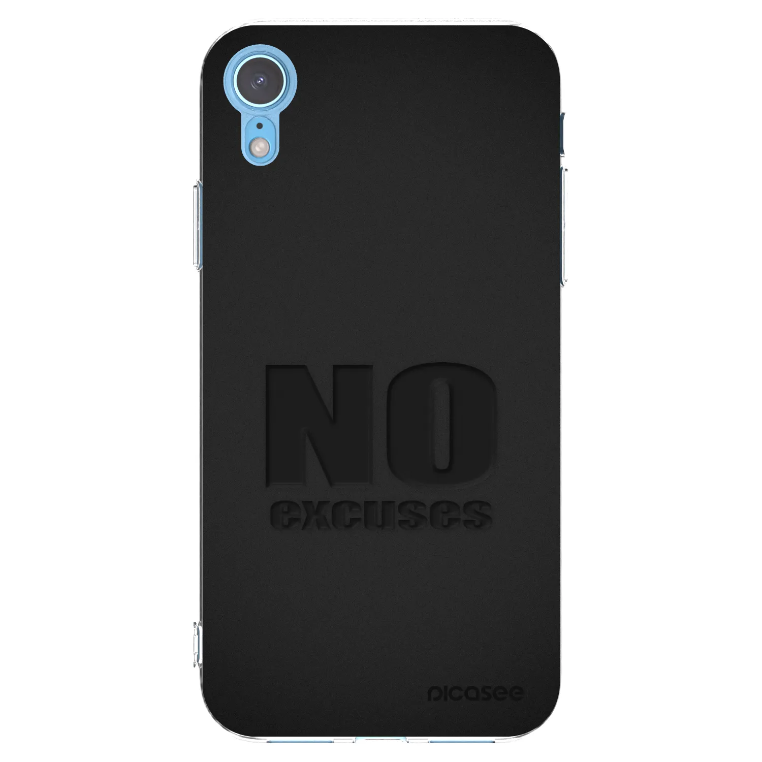 Picasee silikonowe przeźroczyste etui na Apple iPhone XR - No Excuses