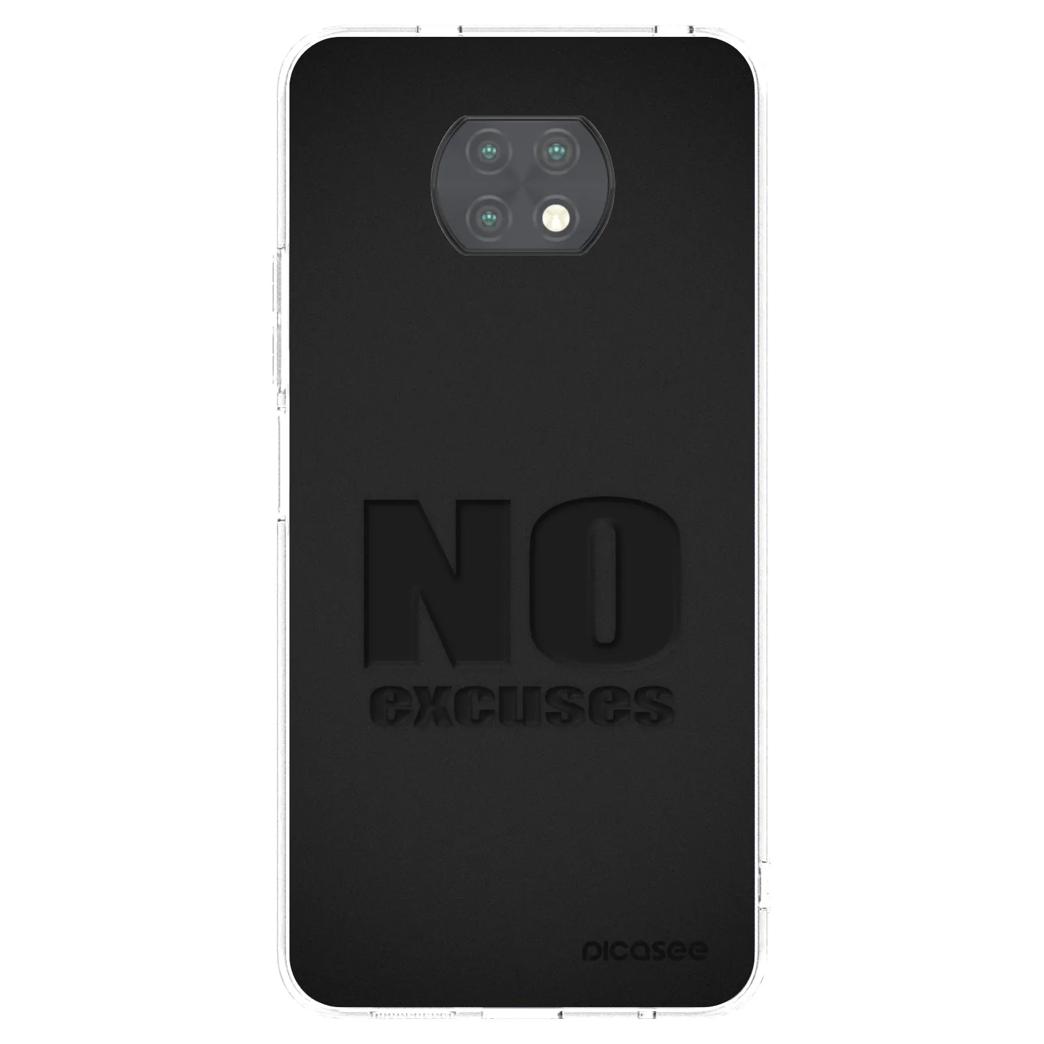 Picasee silikonowe przeźroczyste etui na Xiaomi Redmi Note 9T - No Excuses