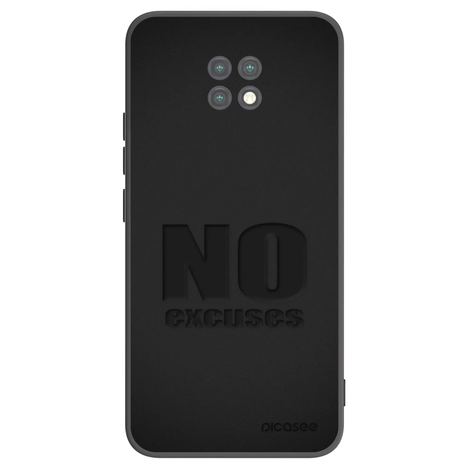 Picasee silikonowe czarne etui na Xiaomi Redmi Note 9T - No Excuses