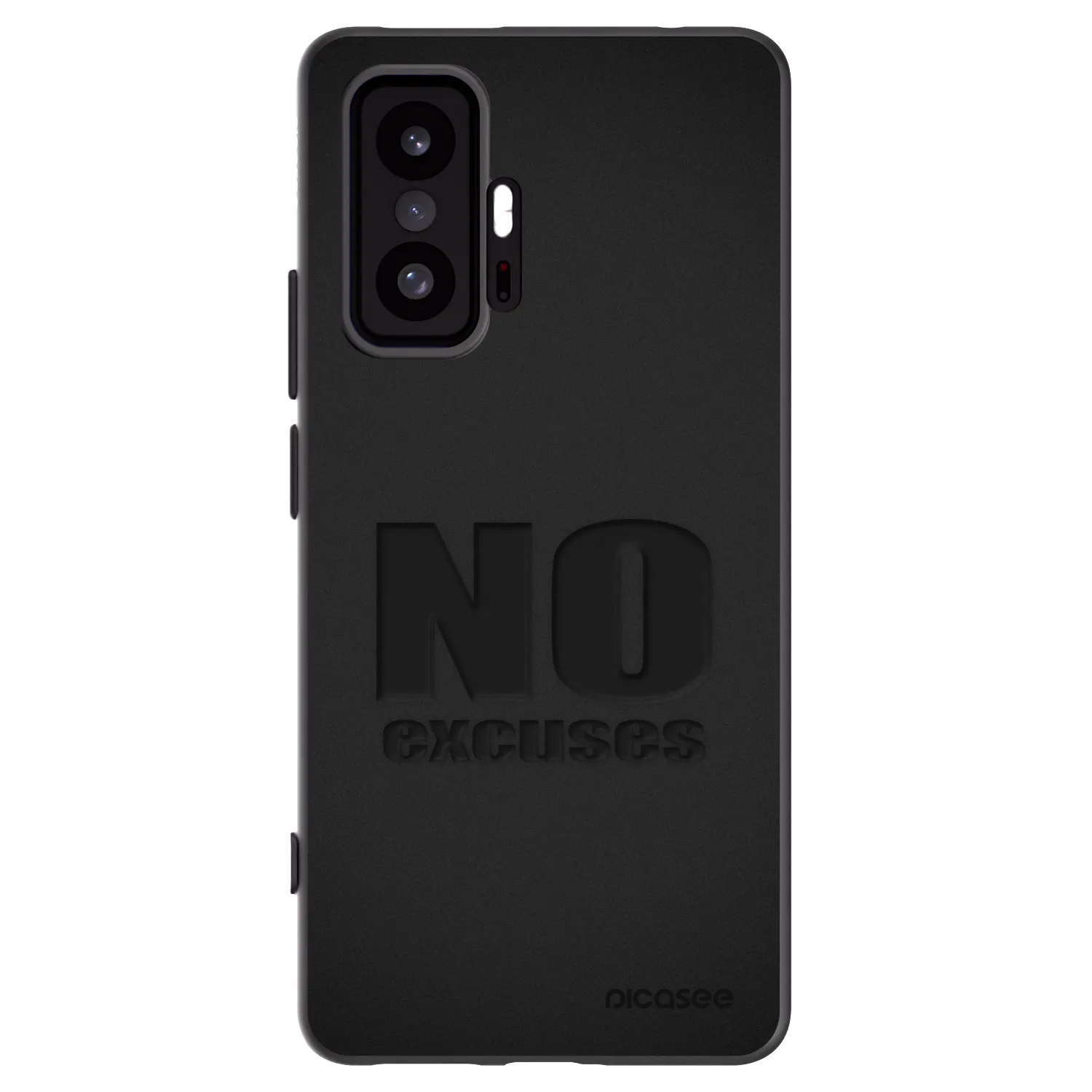 Picasee silikonowe czarne etui na Xiaomi 11T Pro - No Excuses