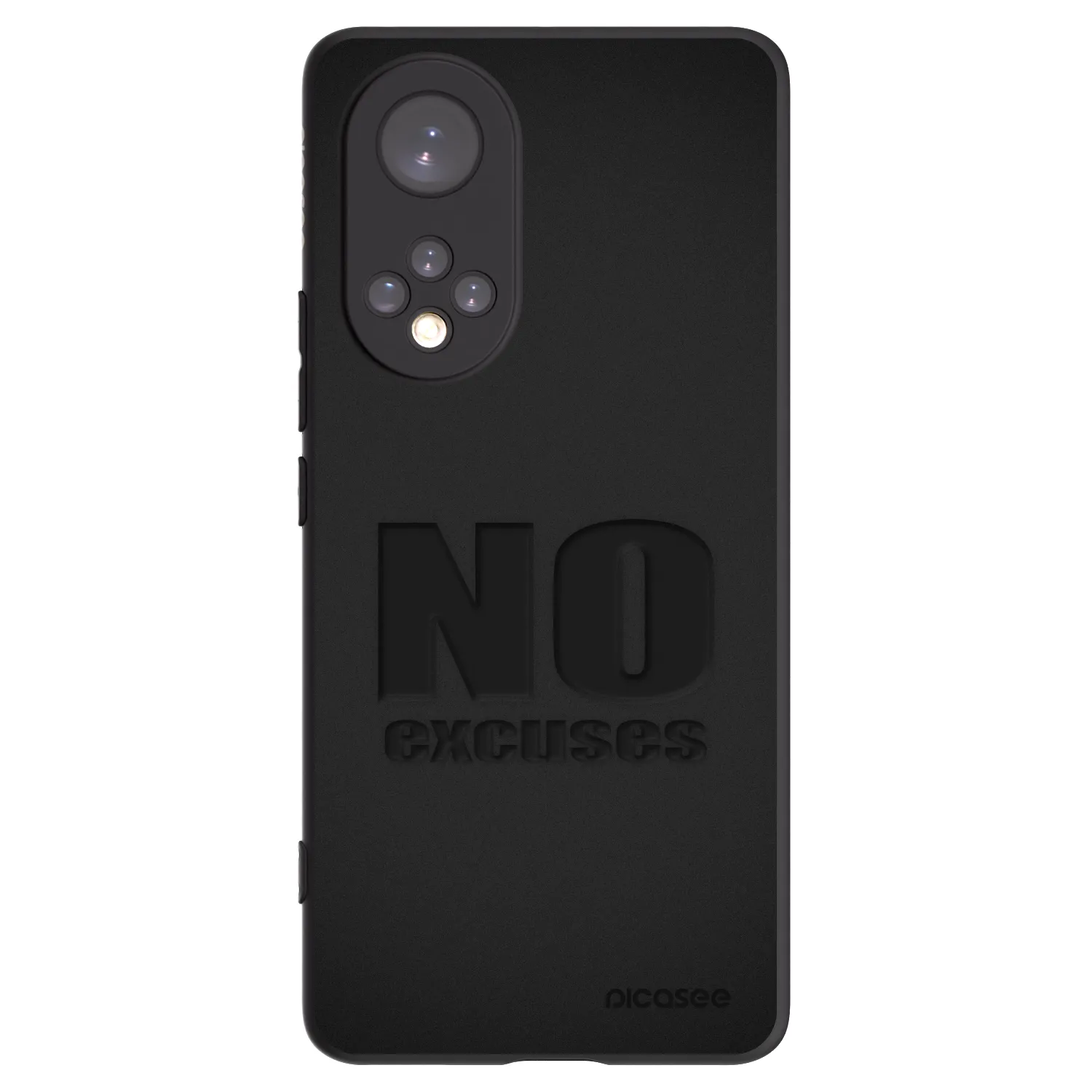Picasee silikonowe czarne etui na Huawei Nova 9 - No Excuses