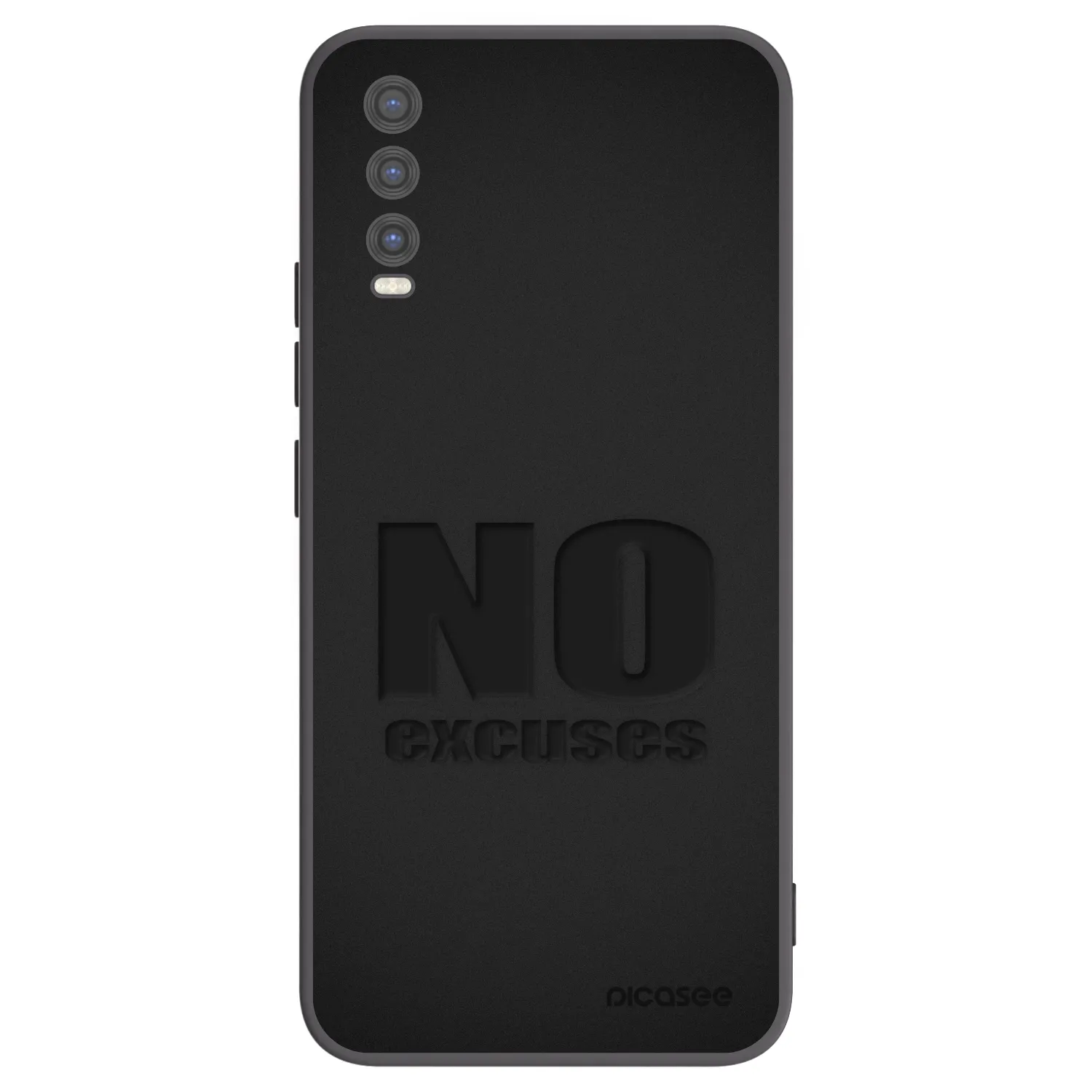 Picasee silikonowe czarne etui na Vivo Y20s - No Excuses