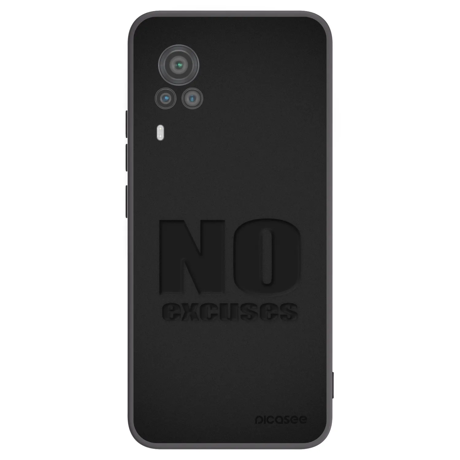 Picasee silikonowe czarne etui na Vivo X60 Pro 5G - No Excuses