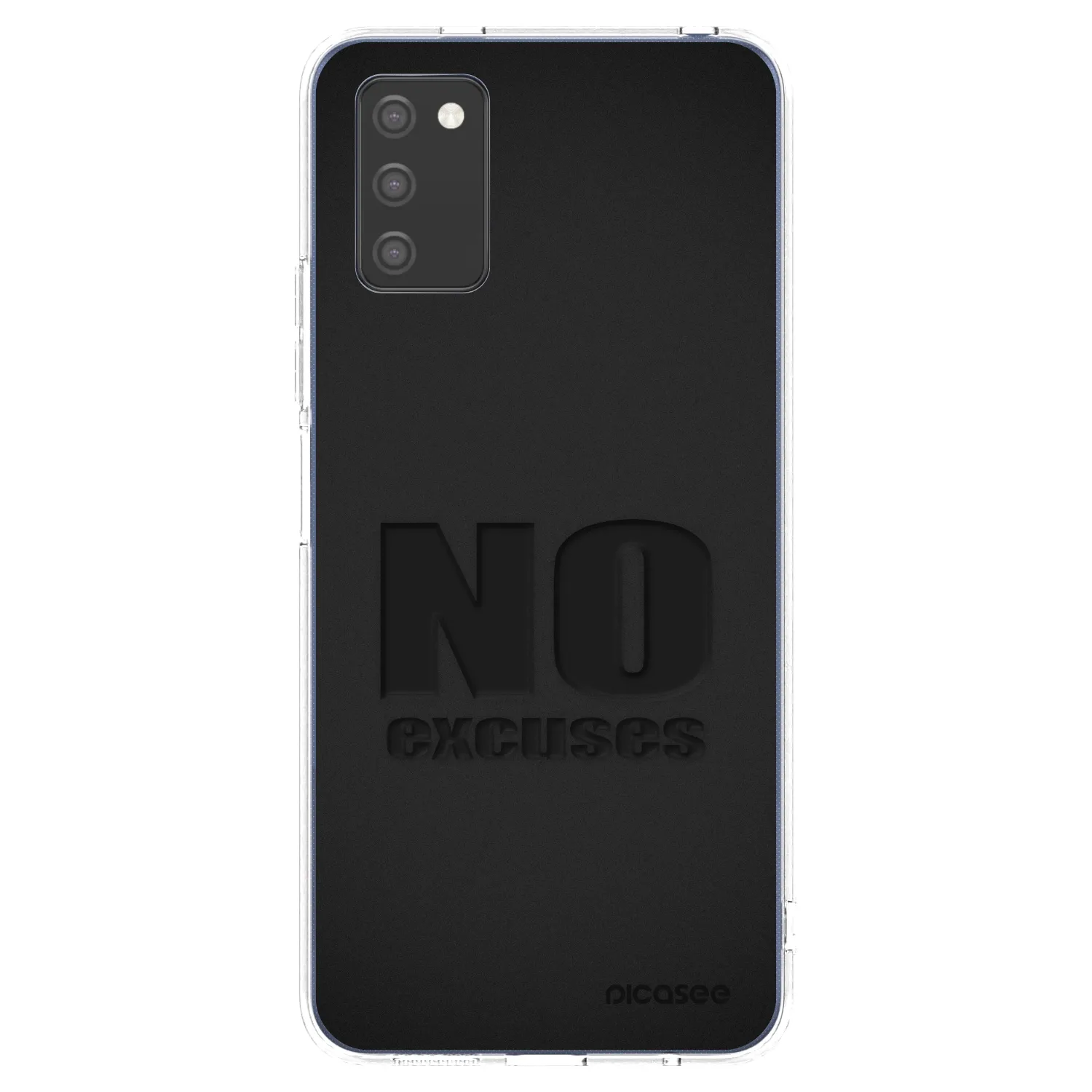 Picasee silikonowe przeźroczyste etui na Samsung Galaxy A03s A037G - No Excuses