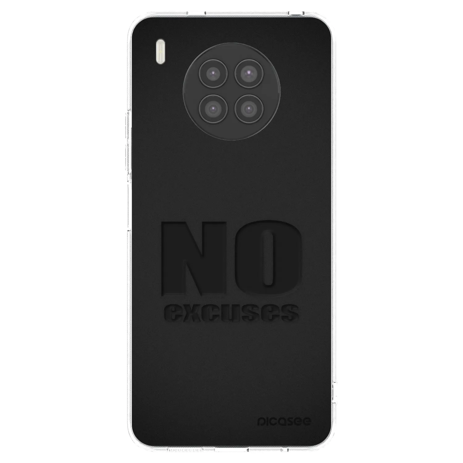 Picasee silikonowe przeźroczyste etui na Huawei Nova 8i - No Excuses