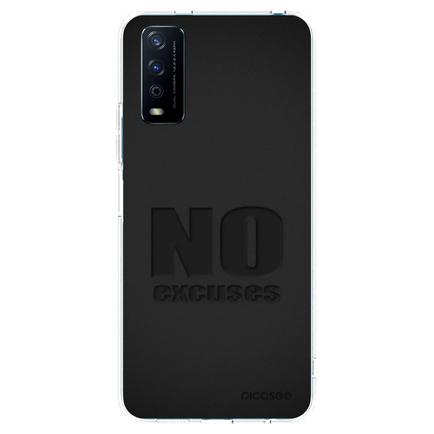 Picasee silikonowe przeźroczyste etui na Vivo Y11s - No Excuses