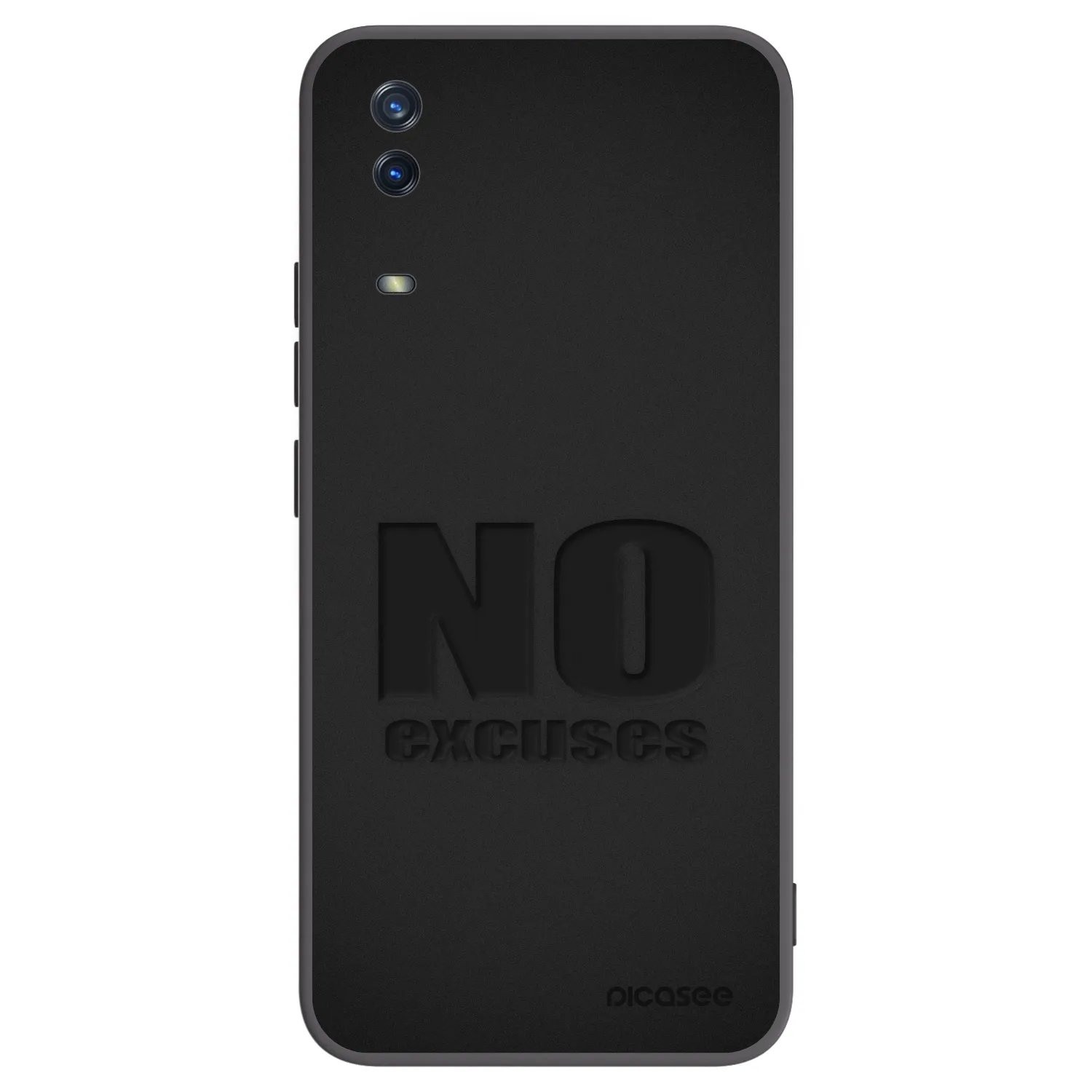 Picasee silikonowe czarne etui na Vivo Y11s - No Excuses