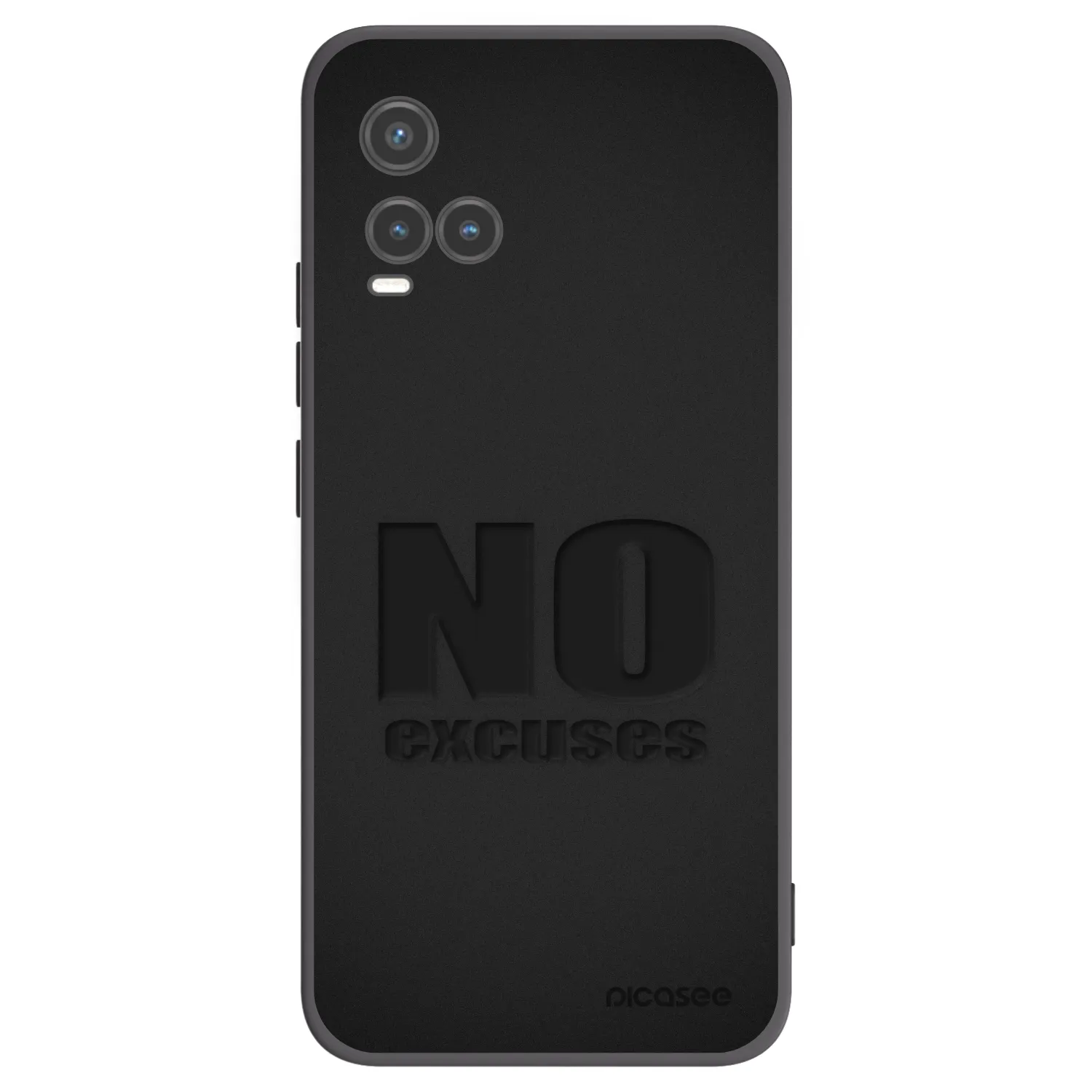 Picasee silikonowe czarne etui na Vivo Y33s - No Excuses