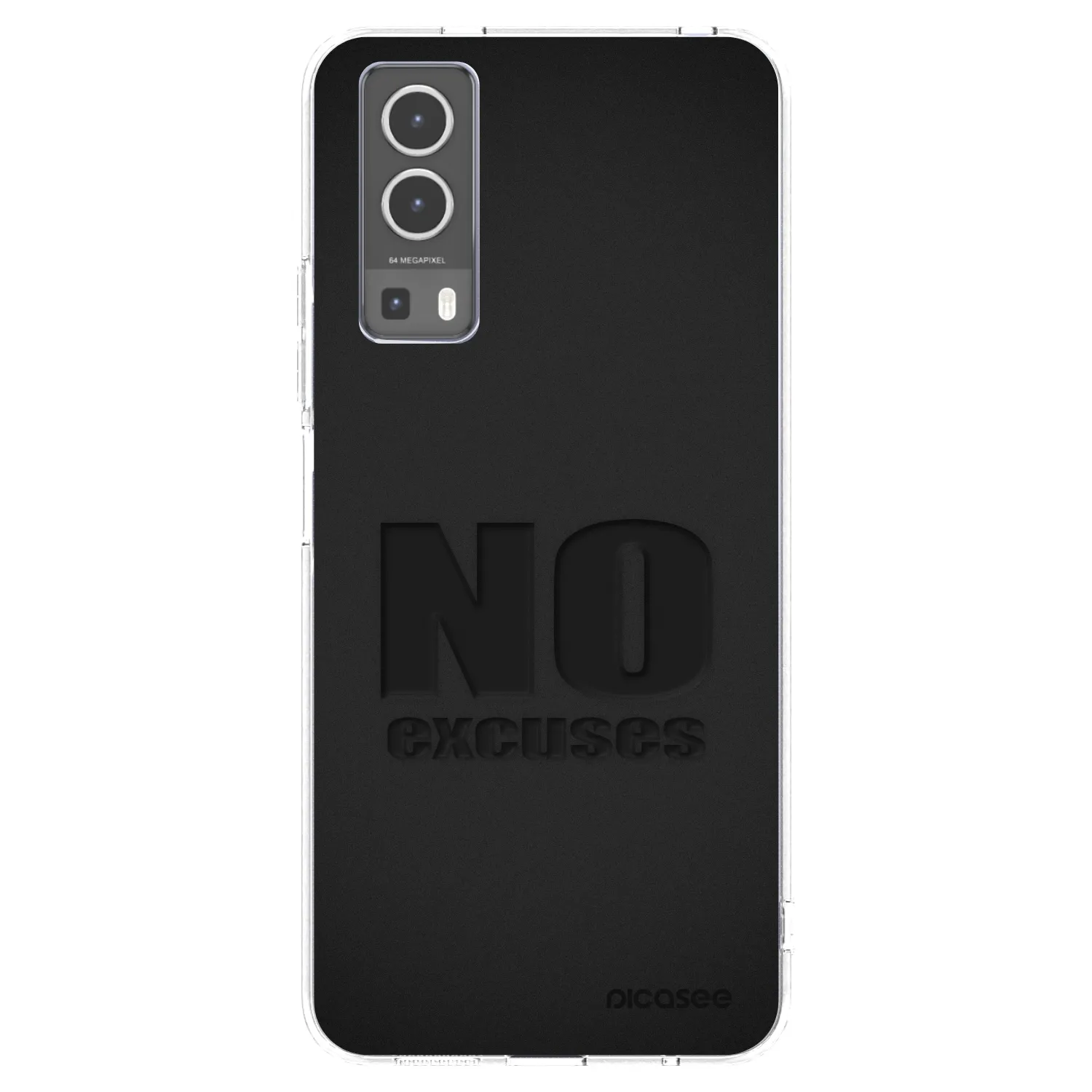 Picasee silikonowe przeźroczyste etui na Vivo Y72 5G - No Excuses