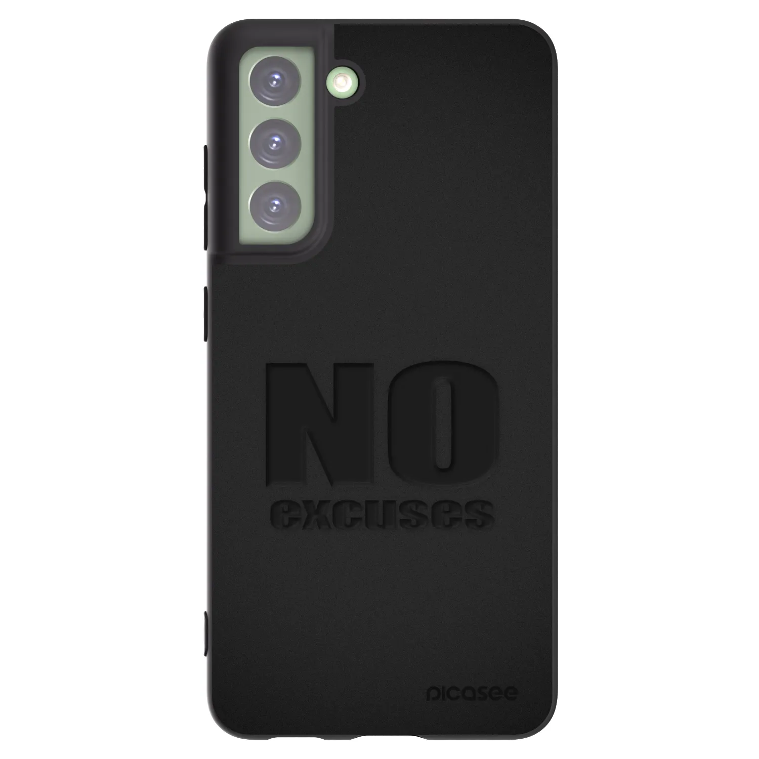 Picasee silikonowe czarne etui na Samsung Galaxy S21 FE 5G - No Excuses