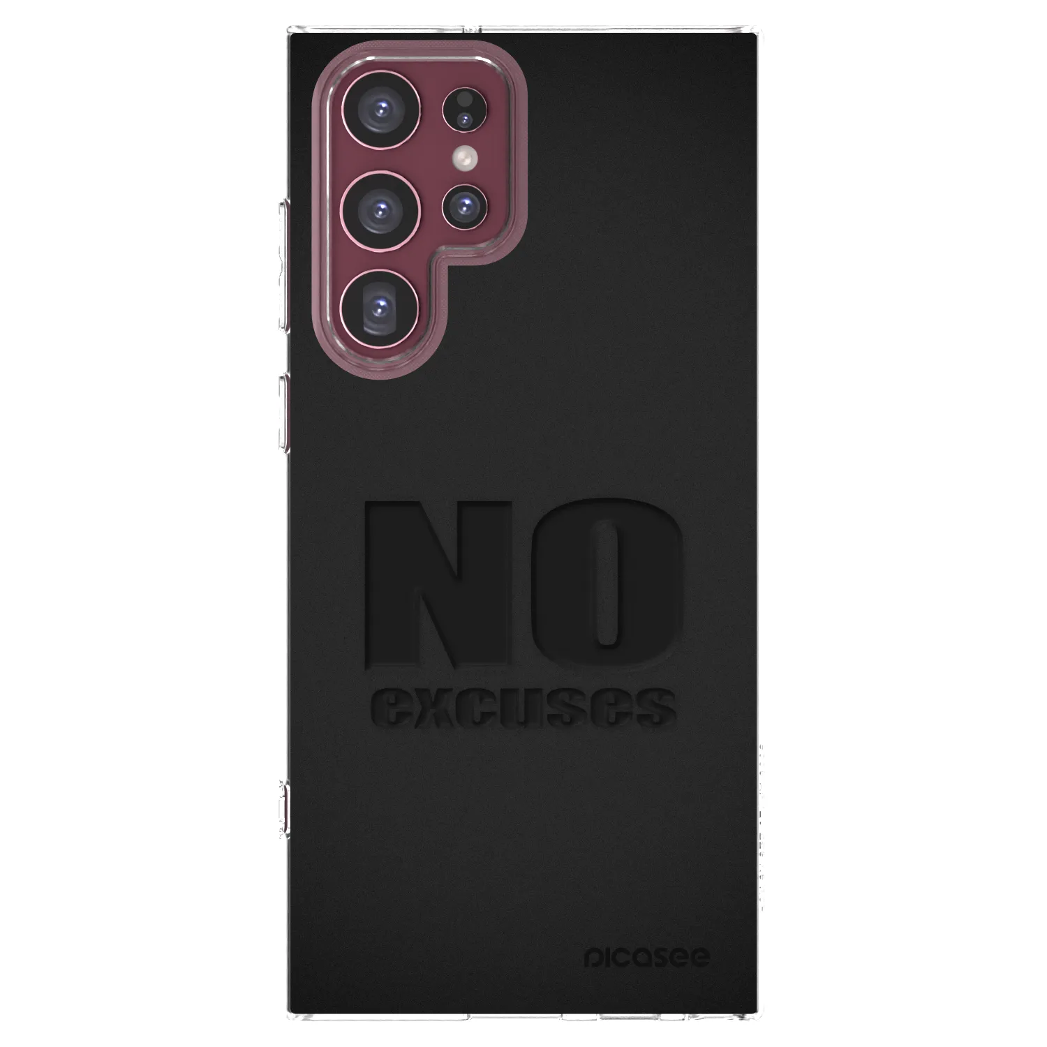 Picasee silikonowe przeźroczyste etui na Samsung Galaxy S22 Ultra 5G - No Excuses