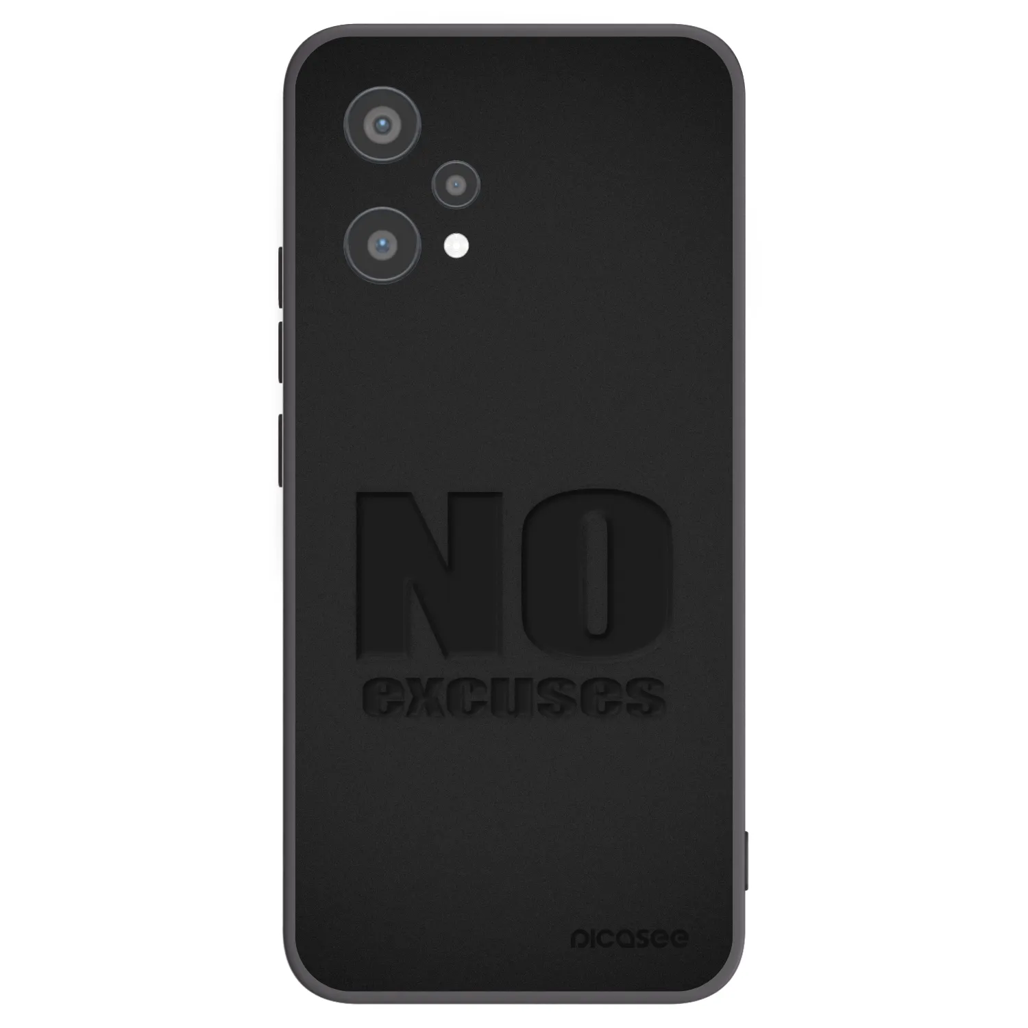 Picasee silikonowe czarne etui na Realme 9 Pro 5G - No Excuses
