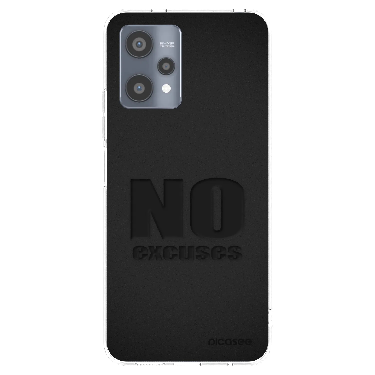 Picasee silikonowe przeźroczyste etui na Realme 9 Pro 5G - No Excuses