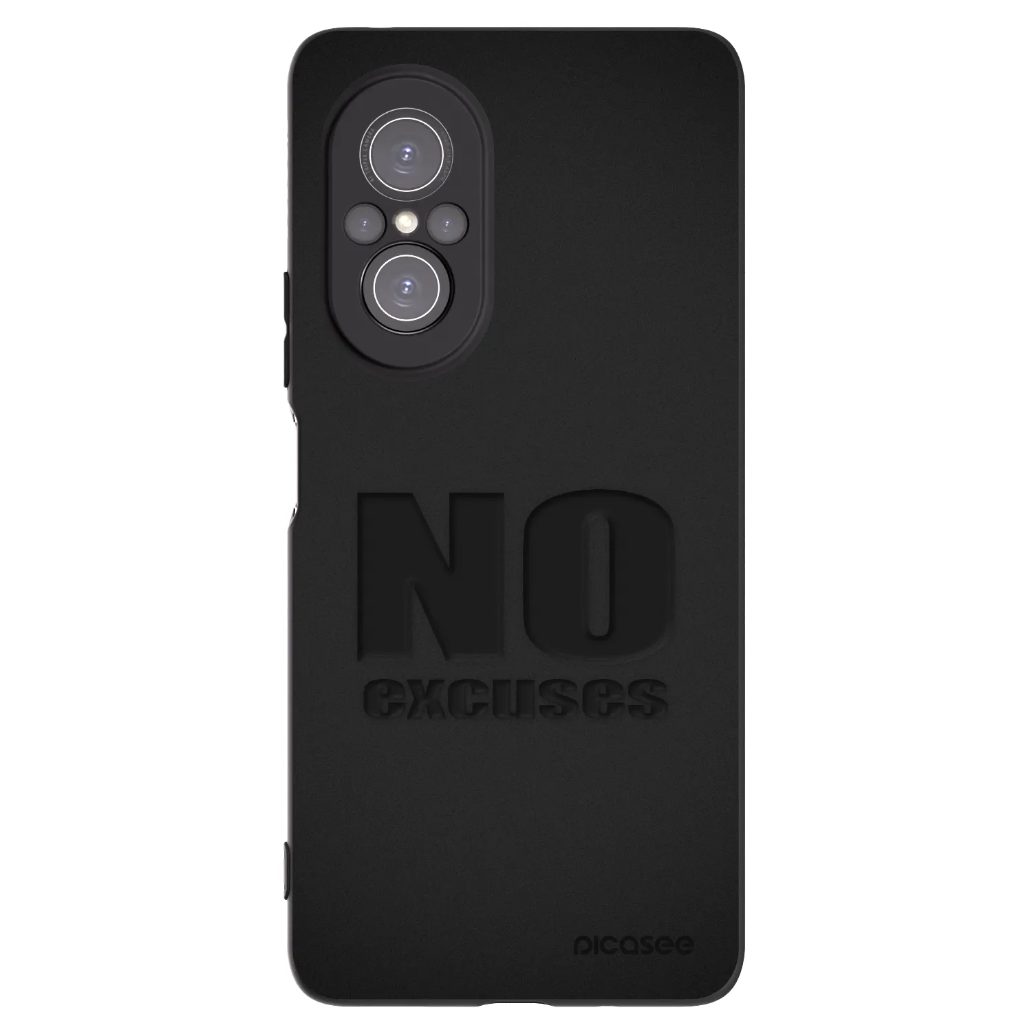 Picasee silikonowe czarne etui na Huawei Nova 9 SE - No Excuses