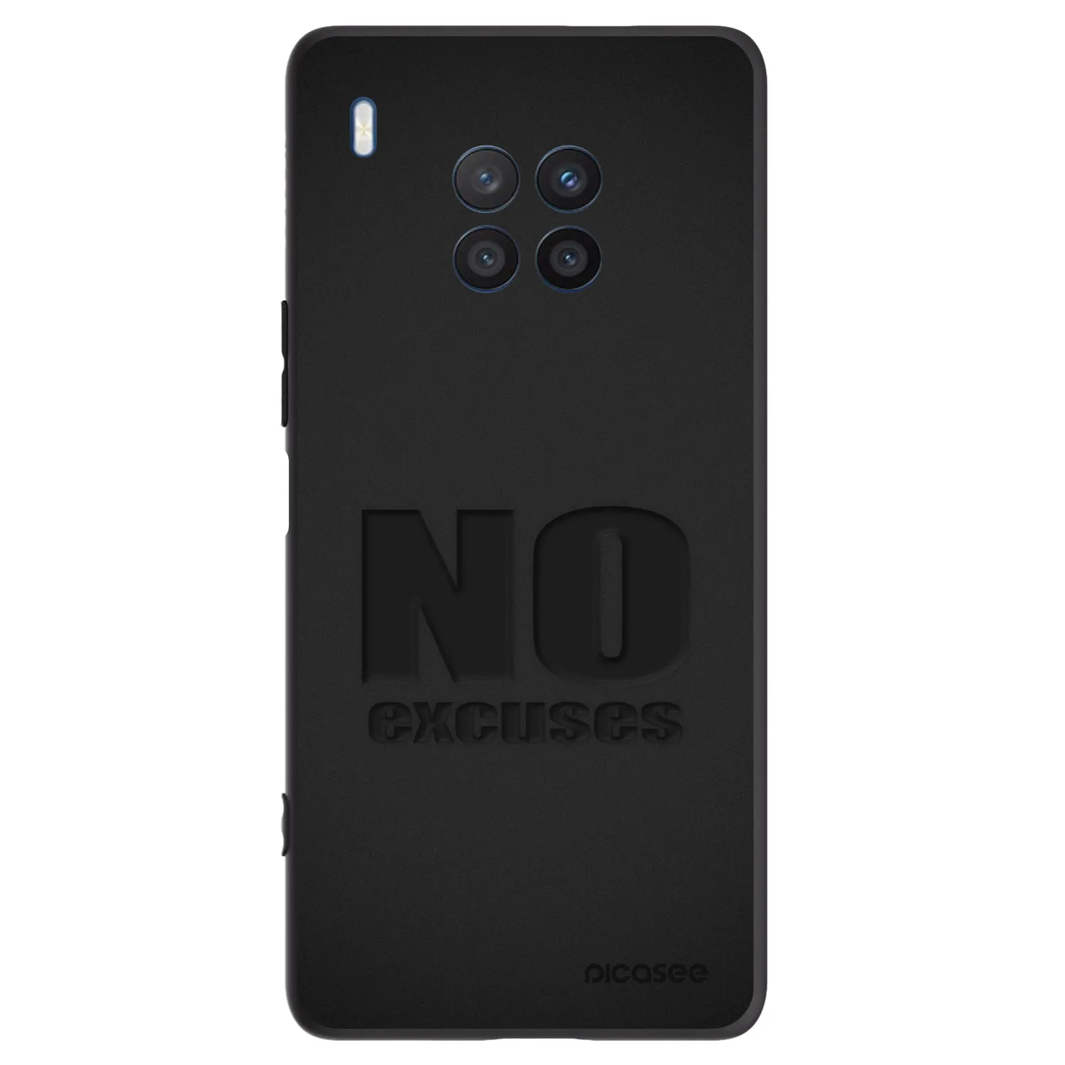 Picasee silikonowe czarne etui na Honor 50 Lite - No Excuses
