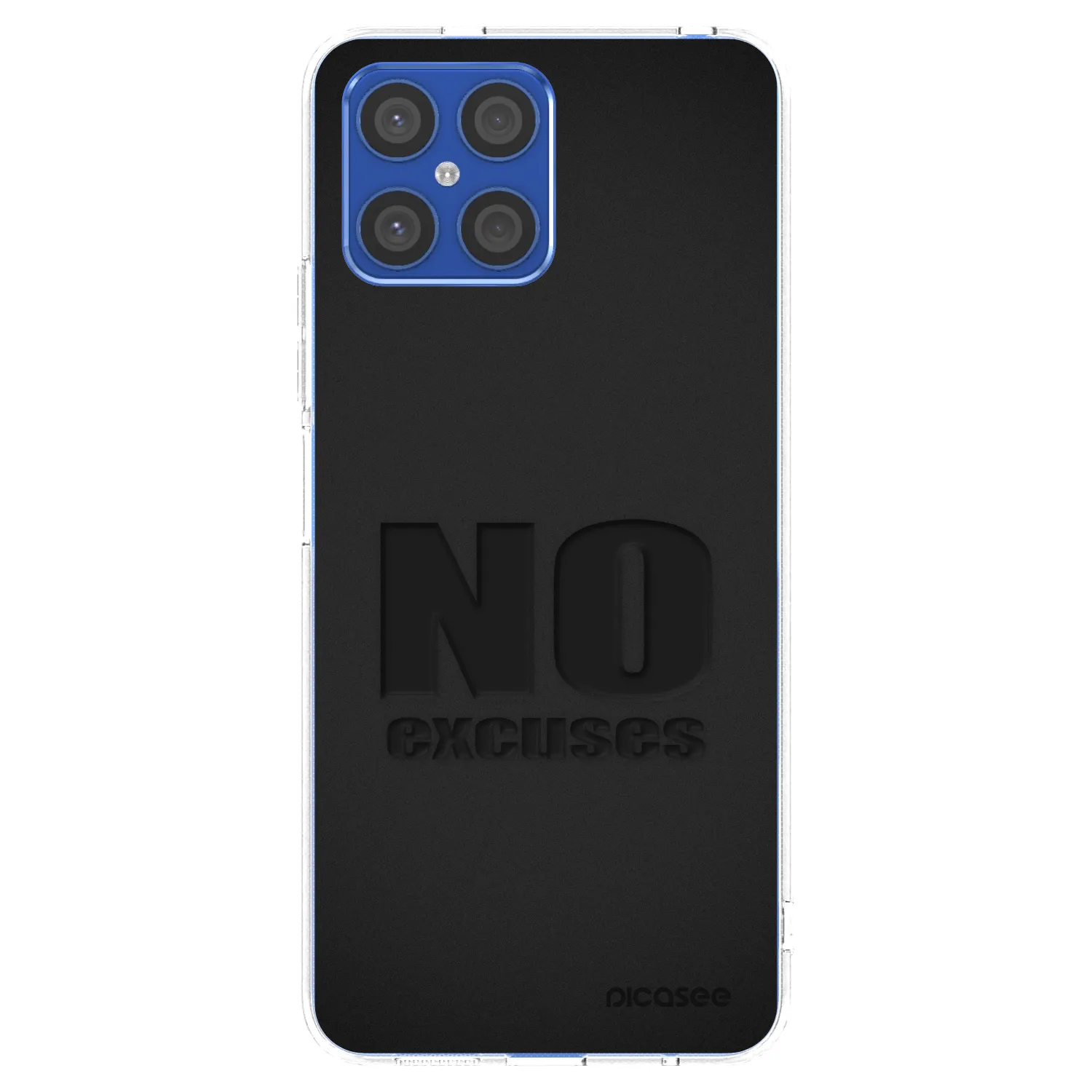 Picasee silikonowe przeźroczyste etui na Honor X8 4G - No Excuses