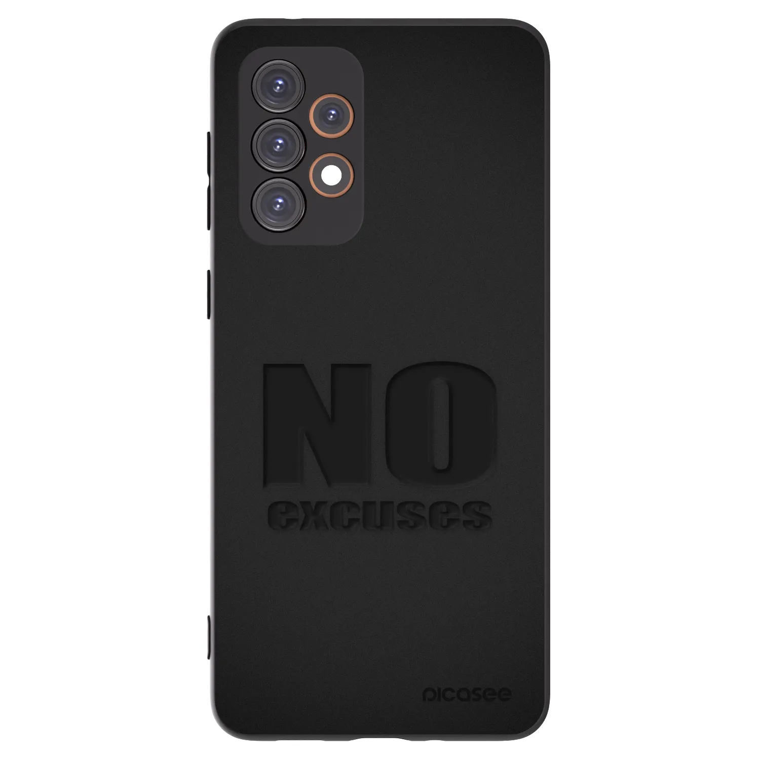 Picasee silikonowe czarne etui na Samsung Galaxy A33 5G A336 - No Excuses