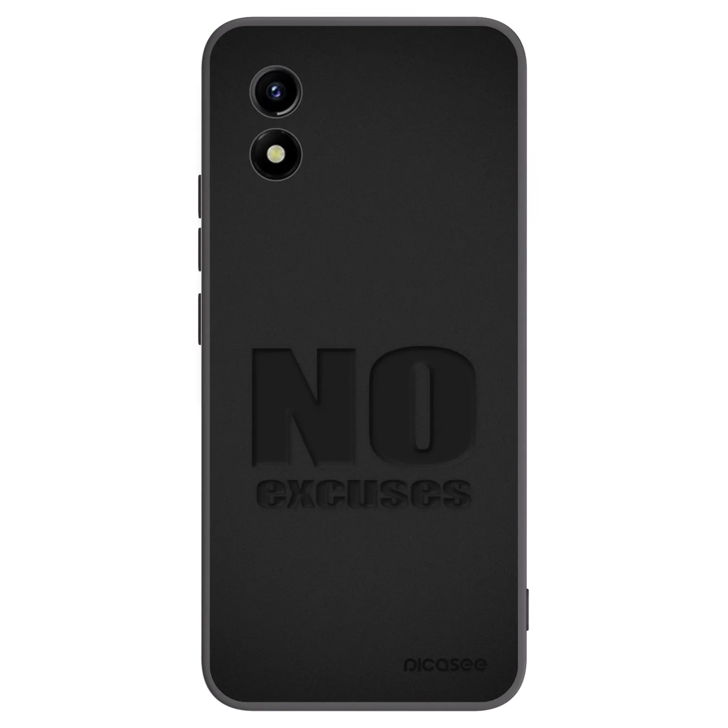 Picasee silikonowe czarne etui na Vivo Y01 - No Excuses