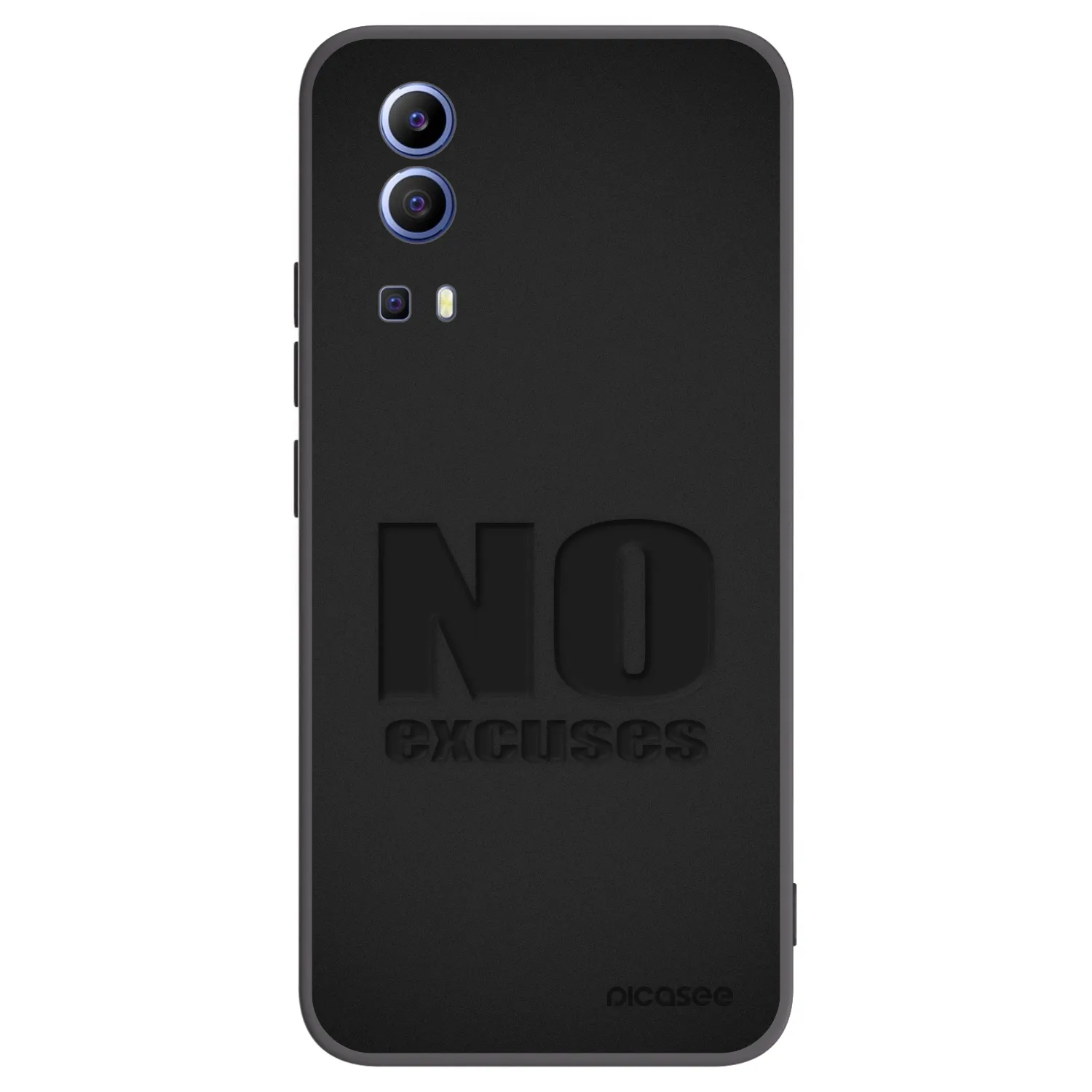 Picasee silikonowe czarne etui na Vivo Y52 5G - No Excuses