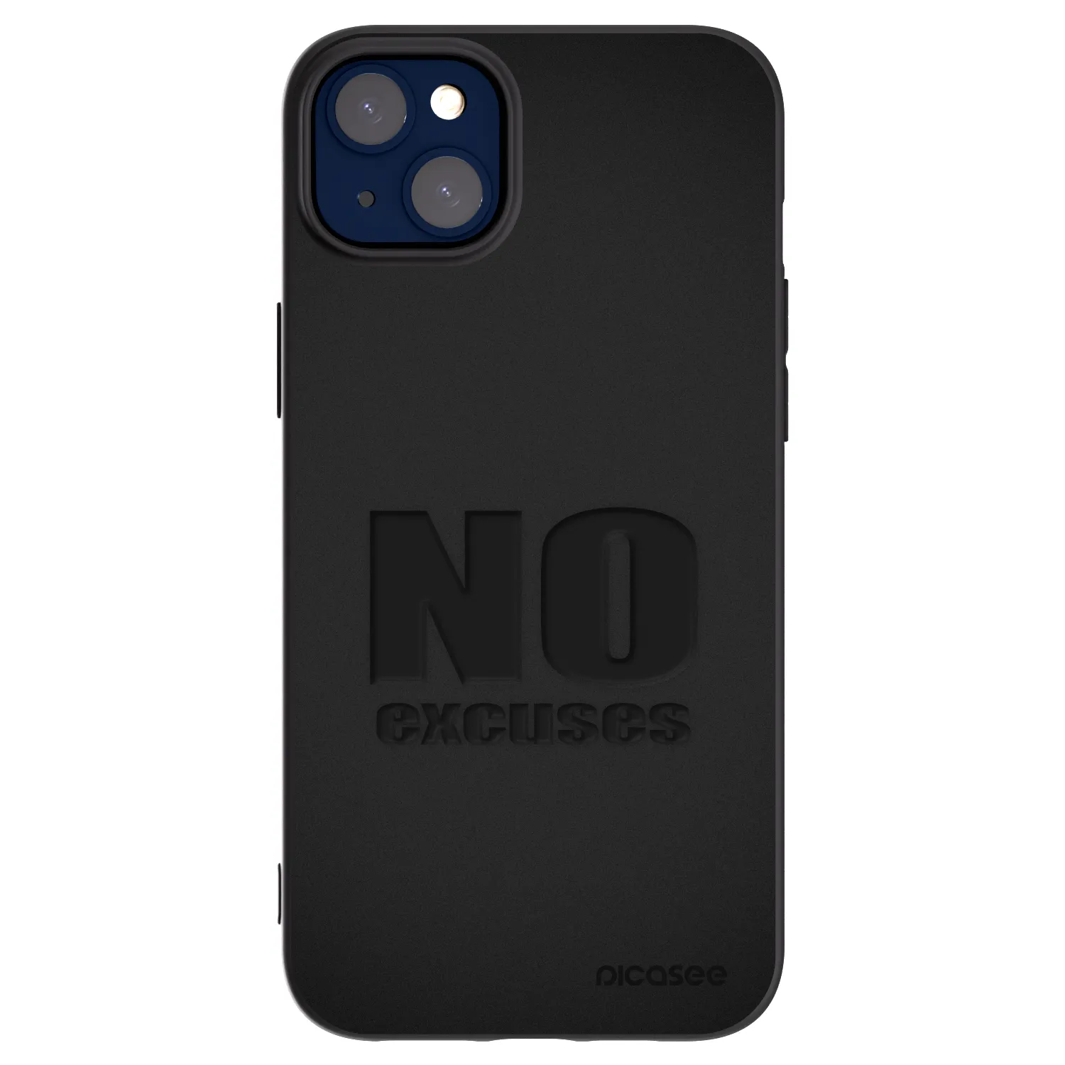 Picasee silikonowe czarne etui na Apple iPhone 14 Plus - No Excuses