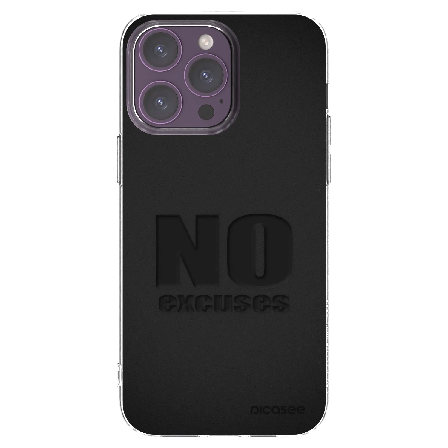 Picasee silikonowe przeźroczyste etui na Apple iPhone 14 Pro Max - No Excuses