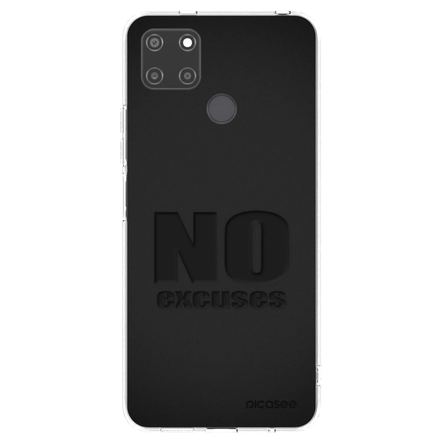 Picasee silikonowe przeźroczyste etui na Realme C21Y - No Excuses