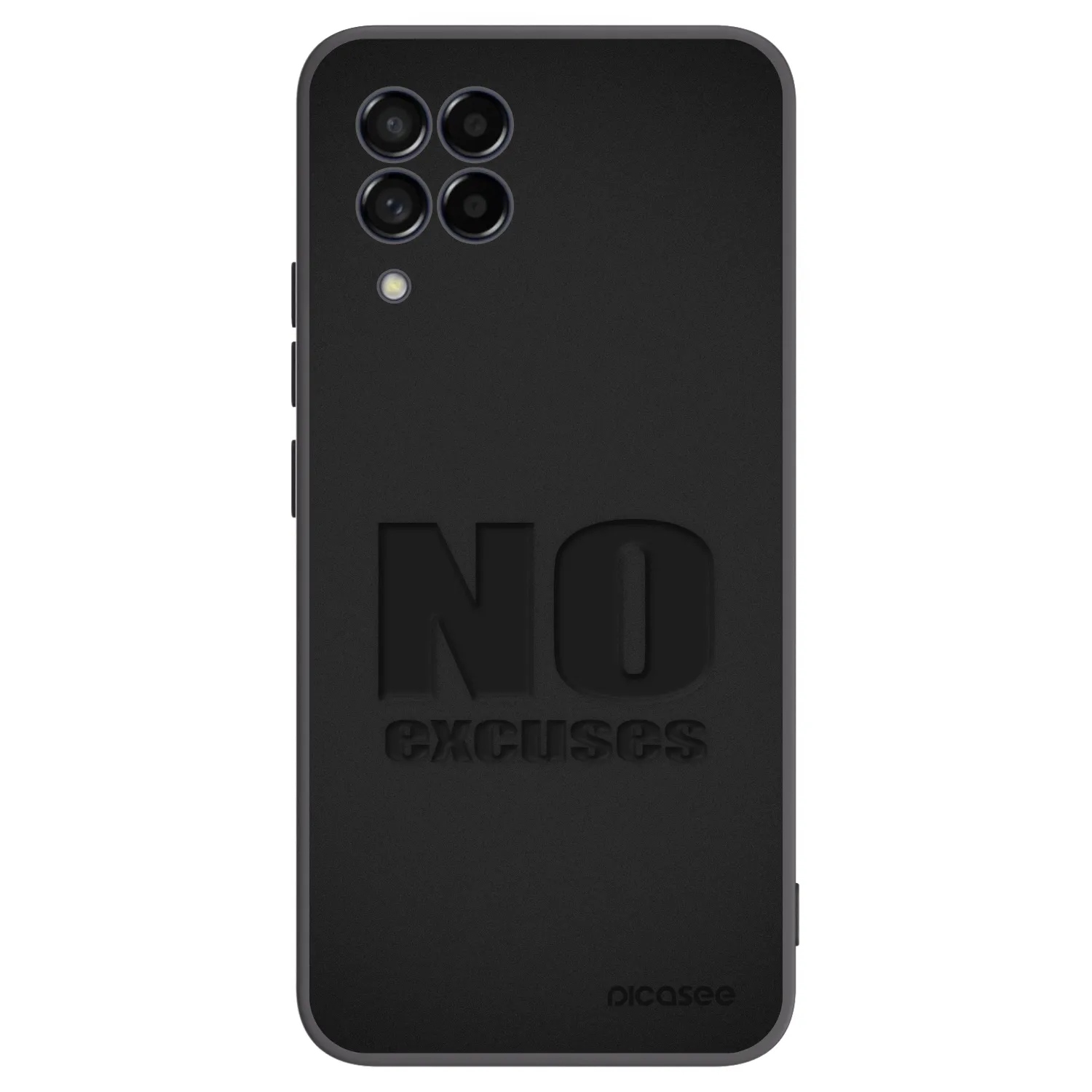 Picasee silikonowe czarne etui na Samsung Galaxy M53 5G - No Excuses