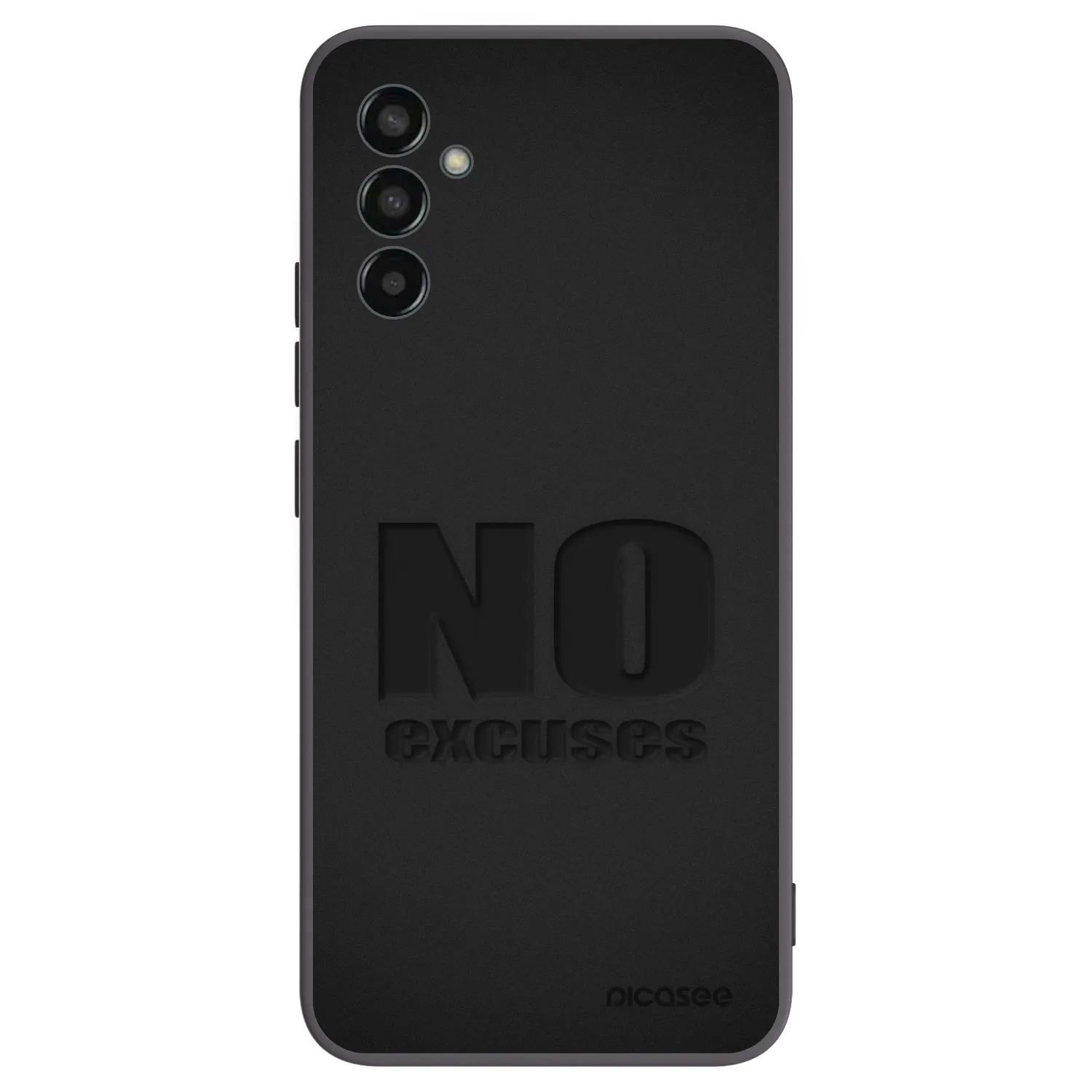 Picasee silikonowe czarne etui na Samsung Galaxy M13 M135F - No Excuses