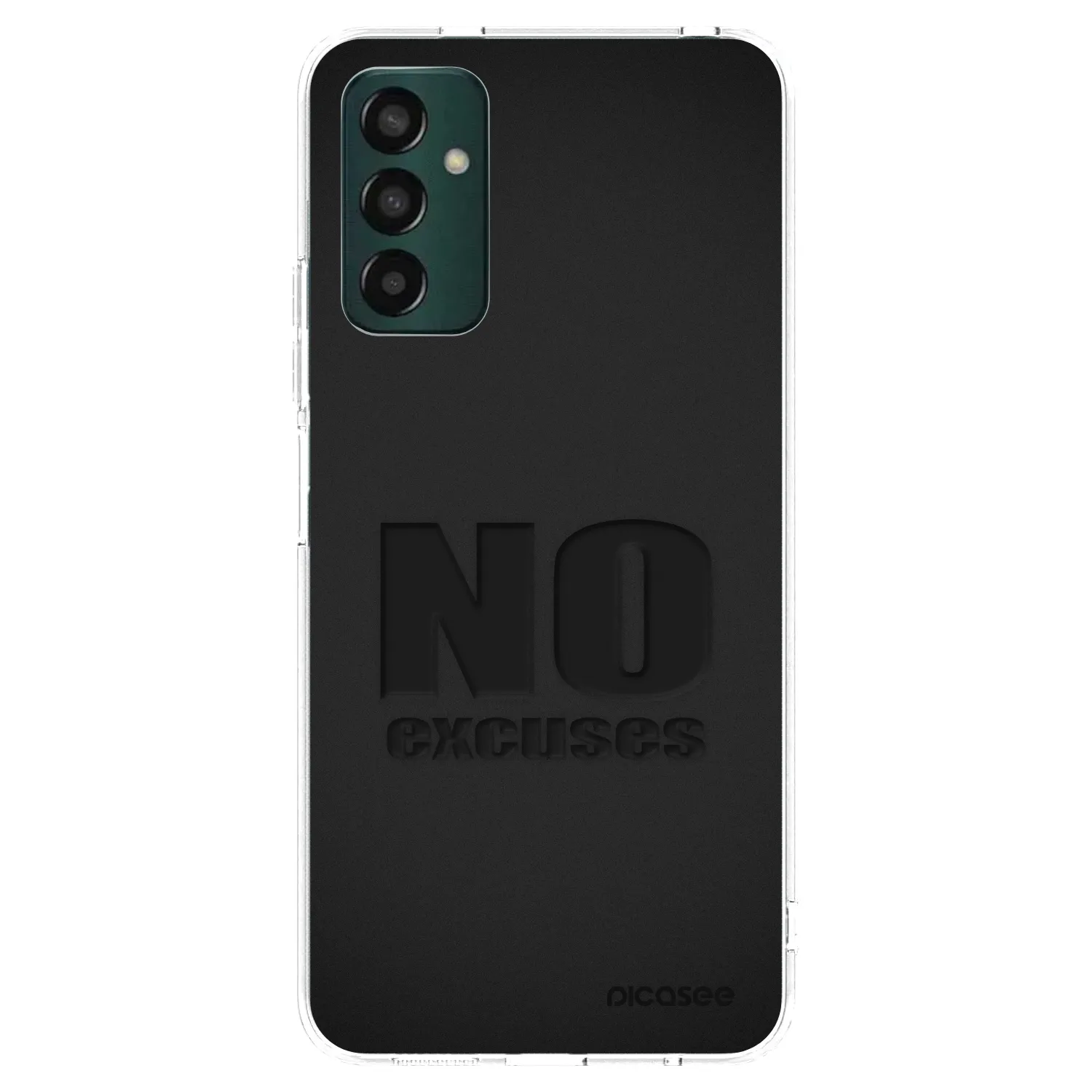 Picasee silikonowe przeźroczyste etui na Samsung Galaxy M13 M135F - No Excuses
