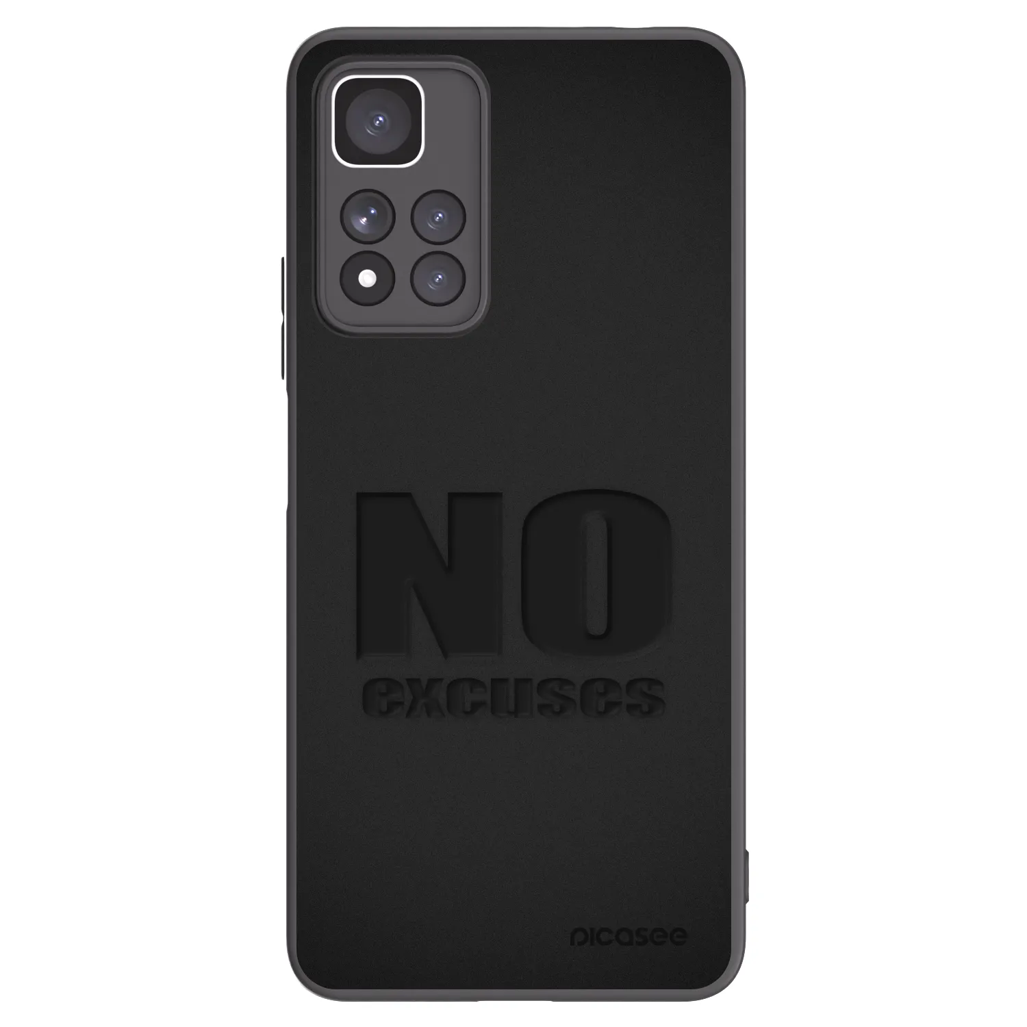 Picasee silikonowe czarne etui na Xiaomi Redmi Note 11 Pro+ 5G - No Excuses