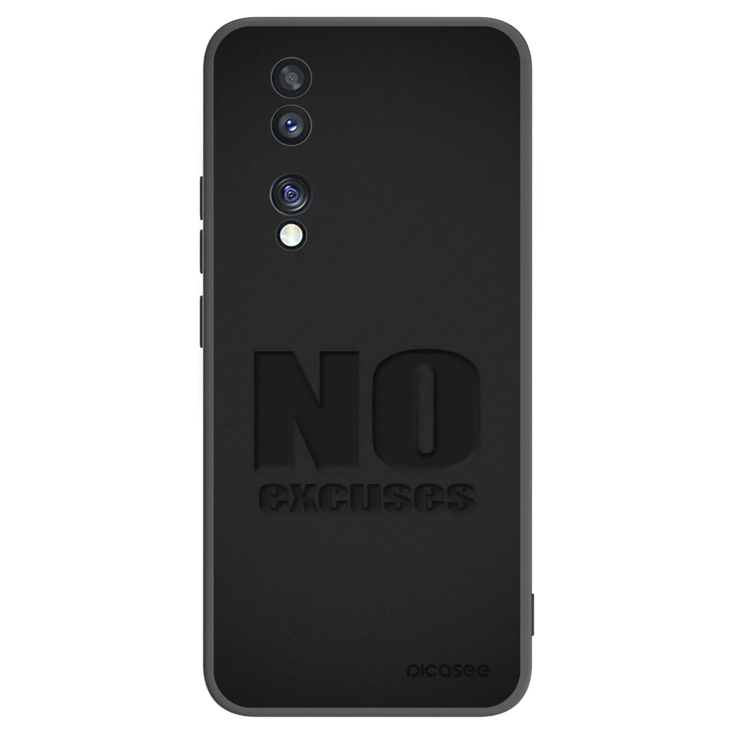 Picasee silikonowe czarne etui na Honor 70 - No Excuses
