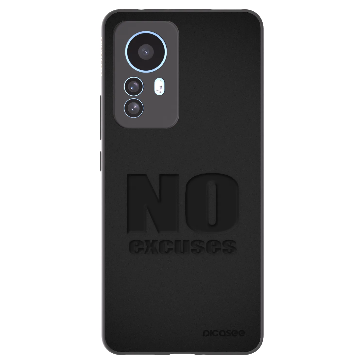 Picasee silikonowe czarne etui na Xiaomi 12T Pro - No Excuses