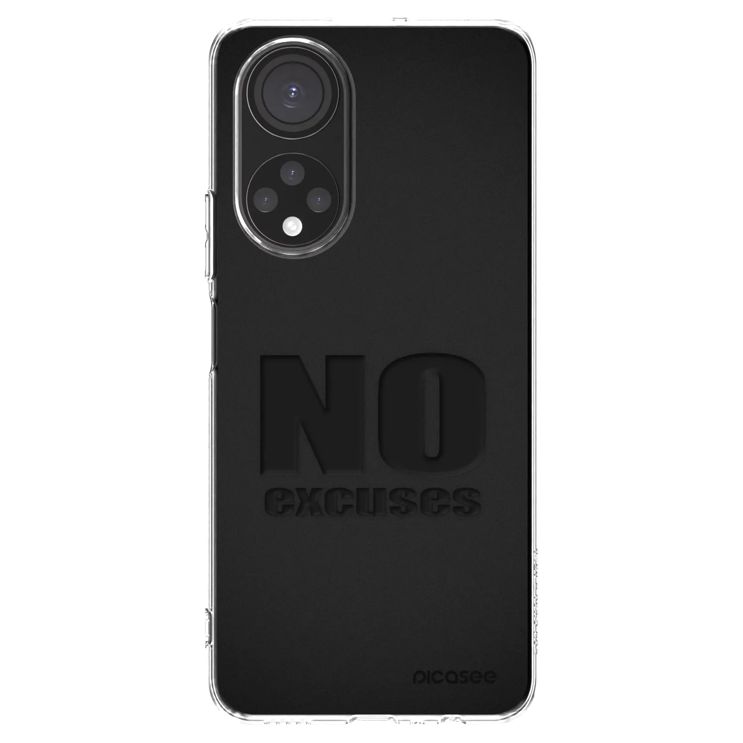 Picasee silikonowe przeźroczyste etui na Honor X7 - No Excuses