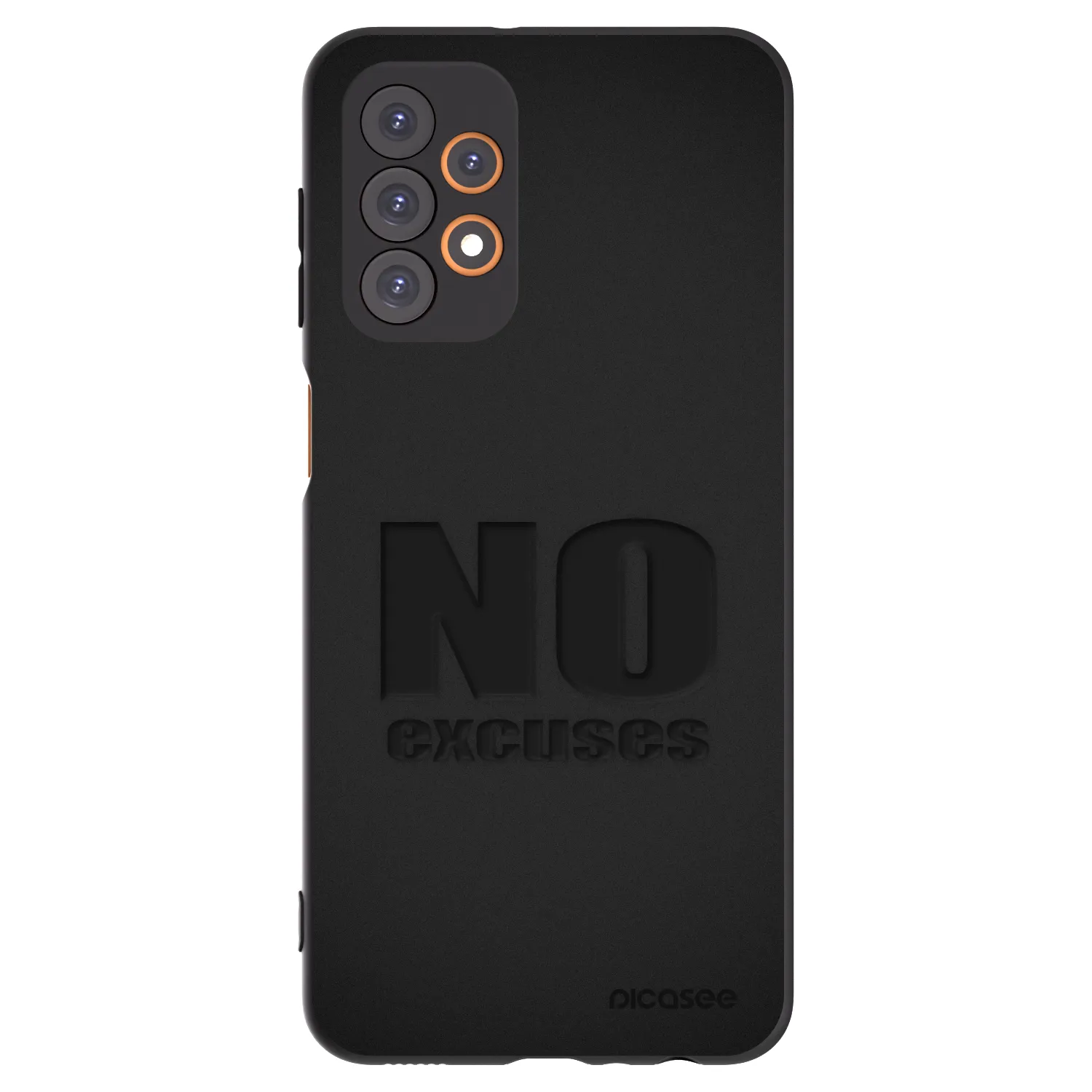 Picasee silikonowe czarne etui na Samsung Galaxy A23 A236B 5G - No Excuses