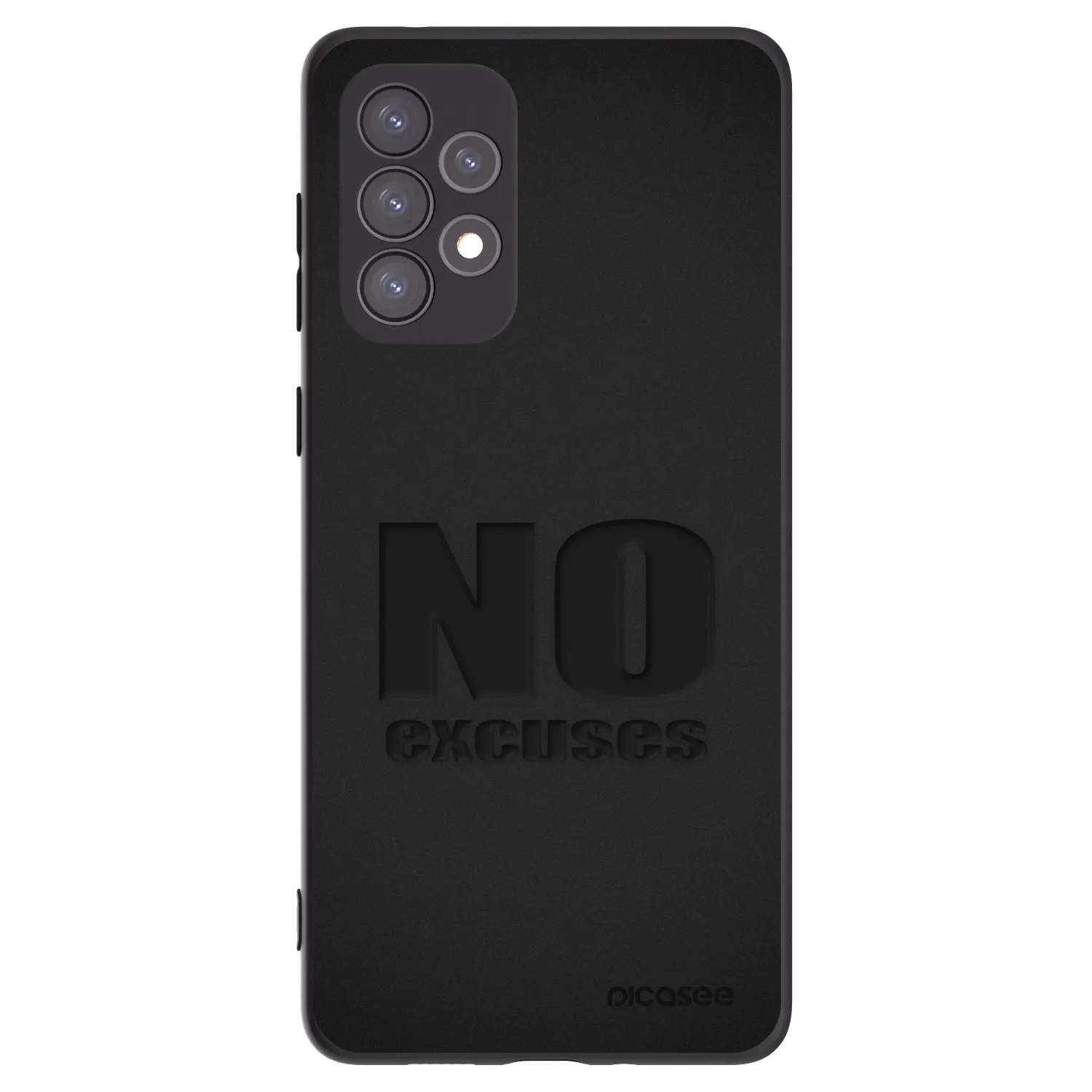 Picasee silikonowe czarne etui na Samsung Galaxy A73 5G - No Excuses