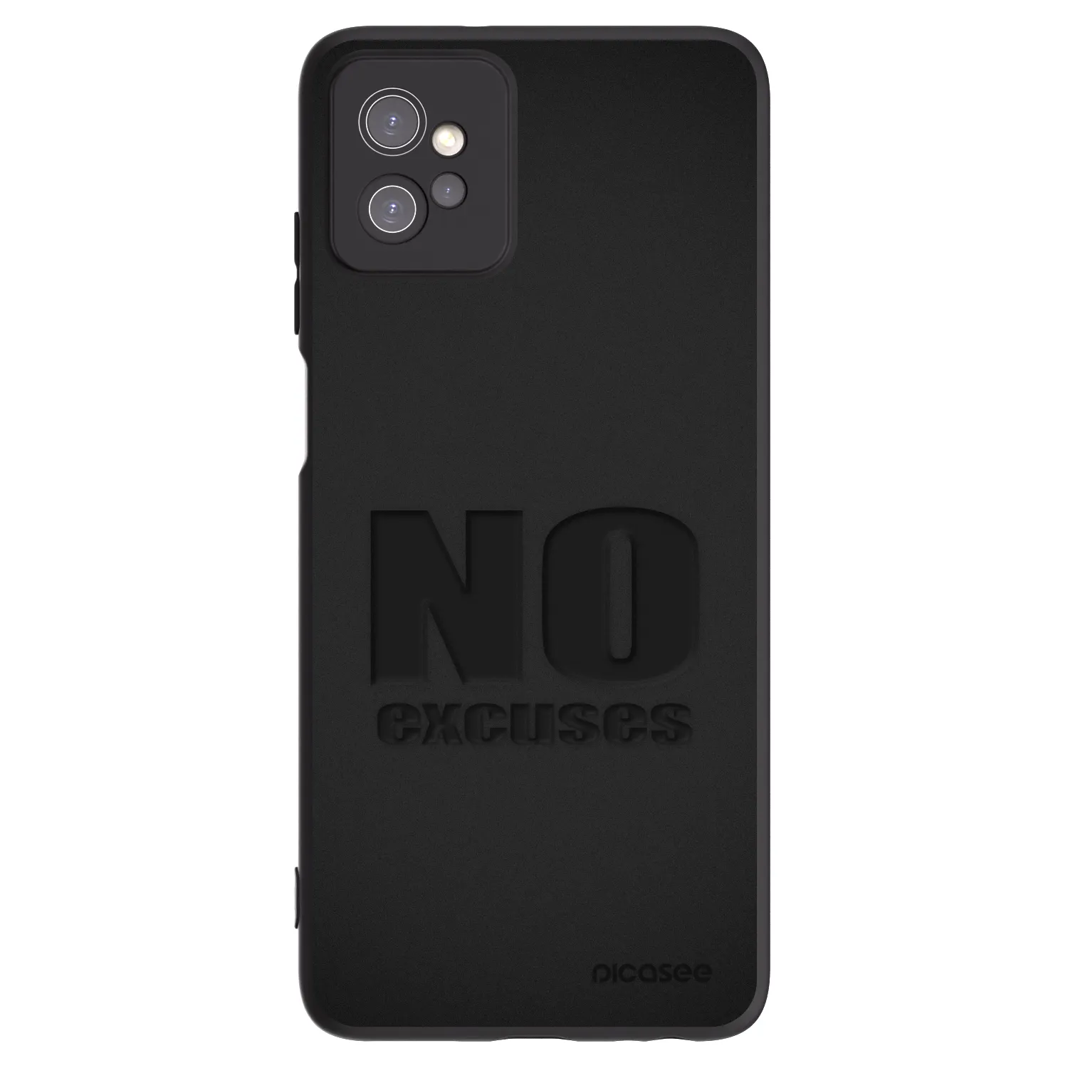 Picasee silikonowe czarne etui na Motorola Moto G32 - No Excuses