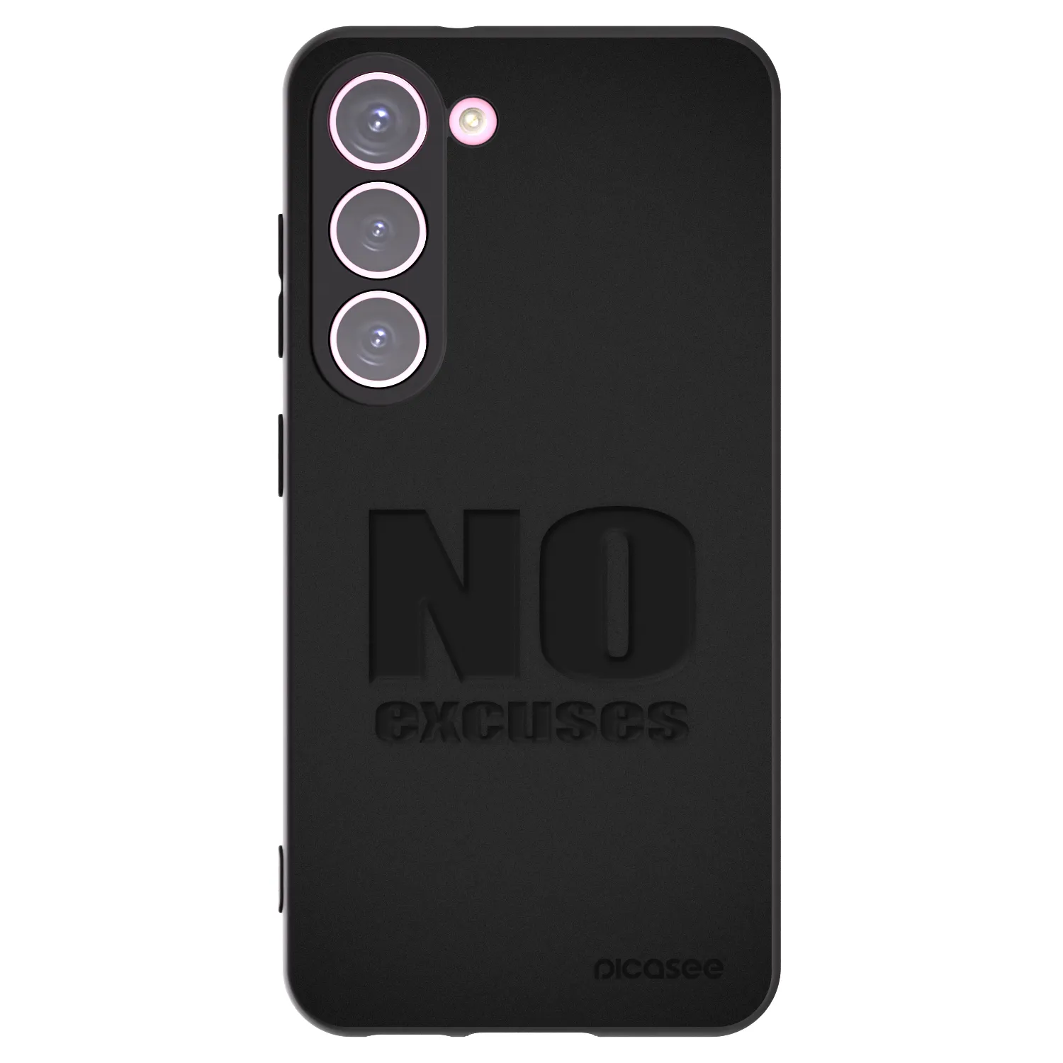 Picasee silikonowe czarne etui na Samsung Galaxy S23 5G - No Excuses