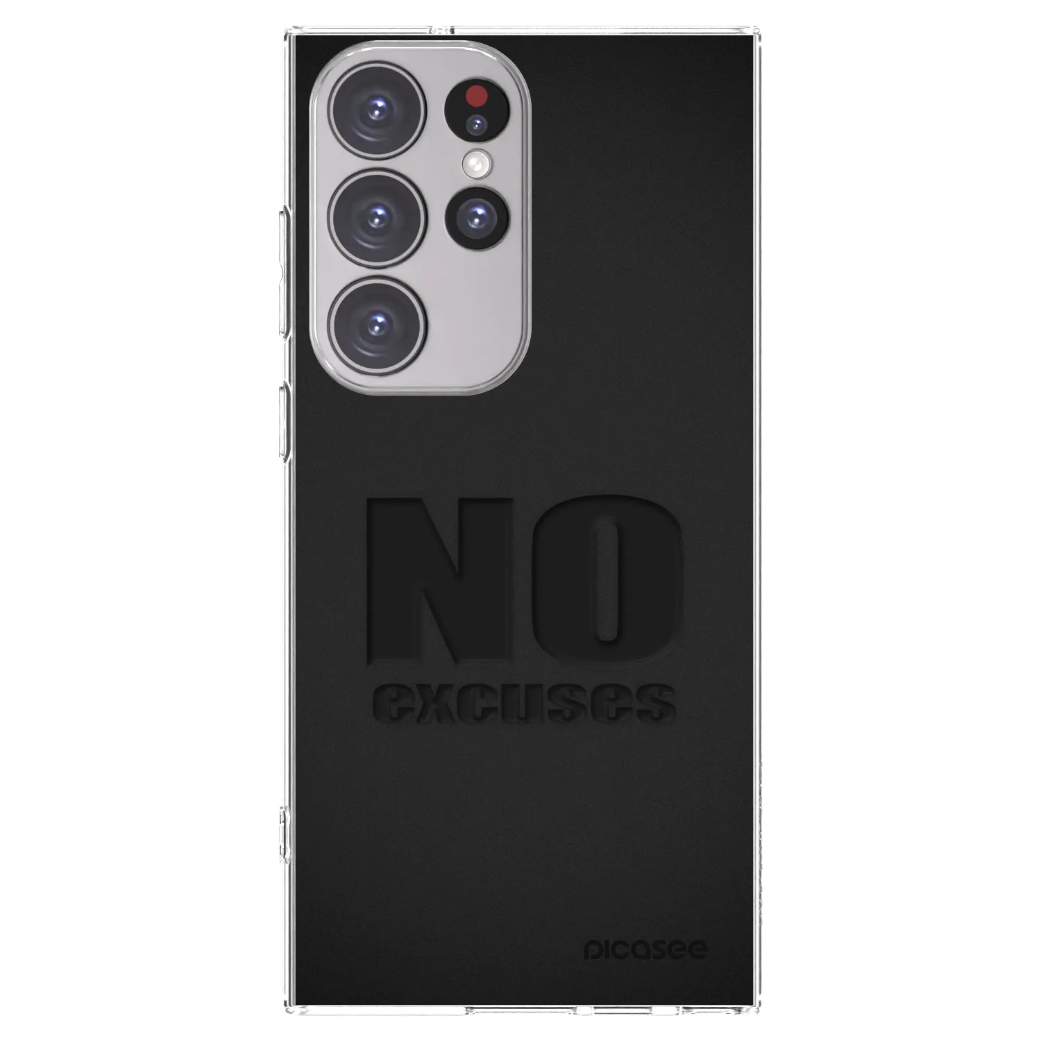 Picasee silikonowe przeźroczyste etui na Samsung Galaxy S23 Ultra 5G - No Excuses