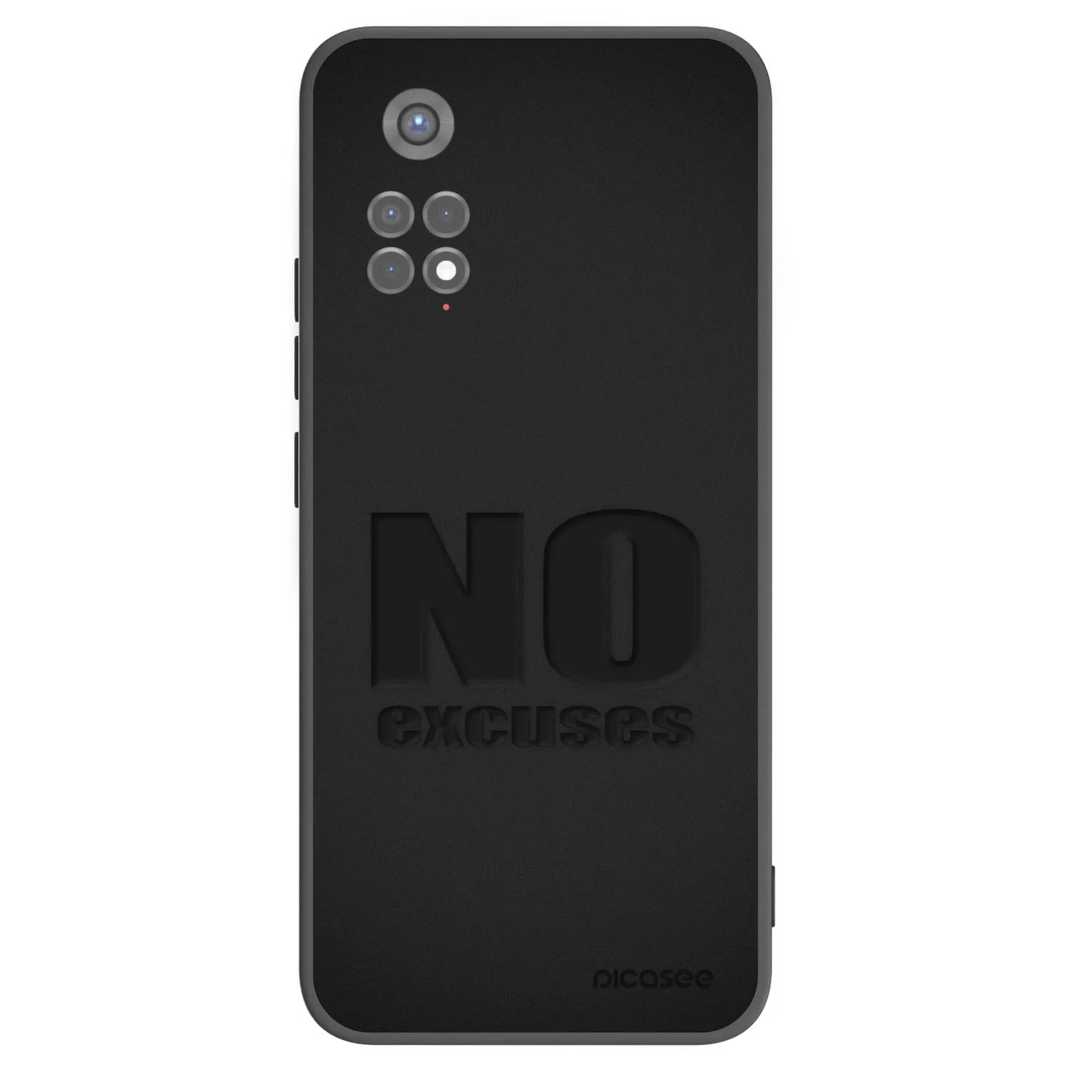 Picasee silikonowe czarne etui na Xiaomi Redmi Note 11S 5G - No Excuses