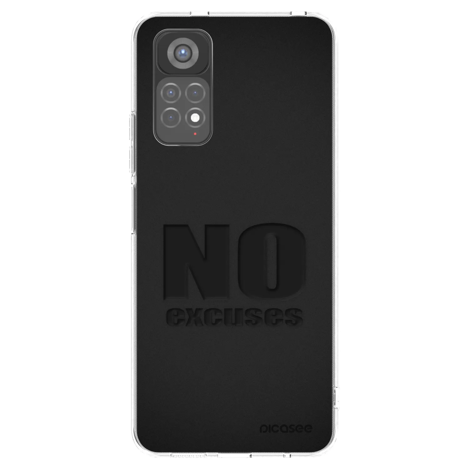 Picasee silikonowe przeźroczyste etui na Xiaomi Redmi Note 11S 5G - No Excuses