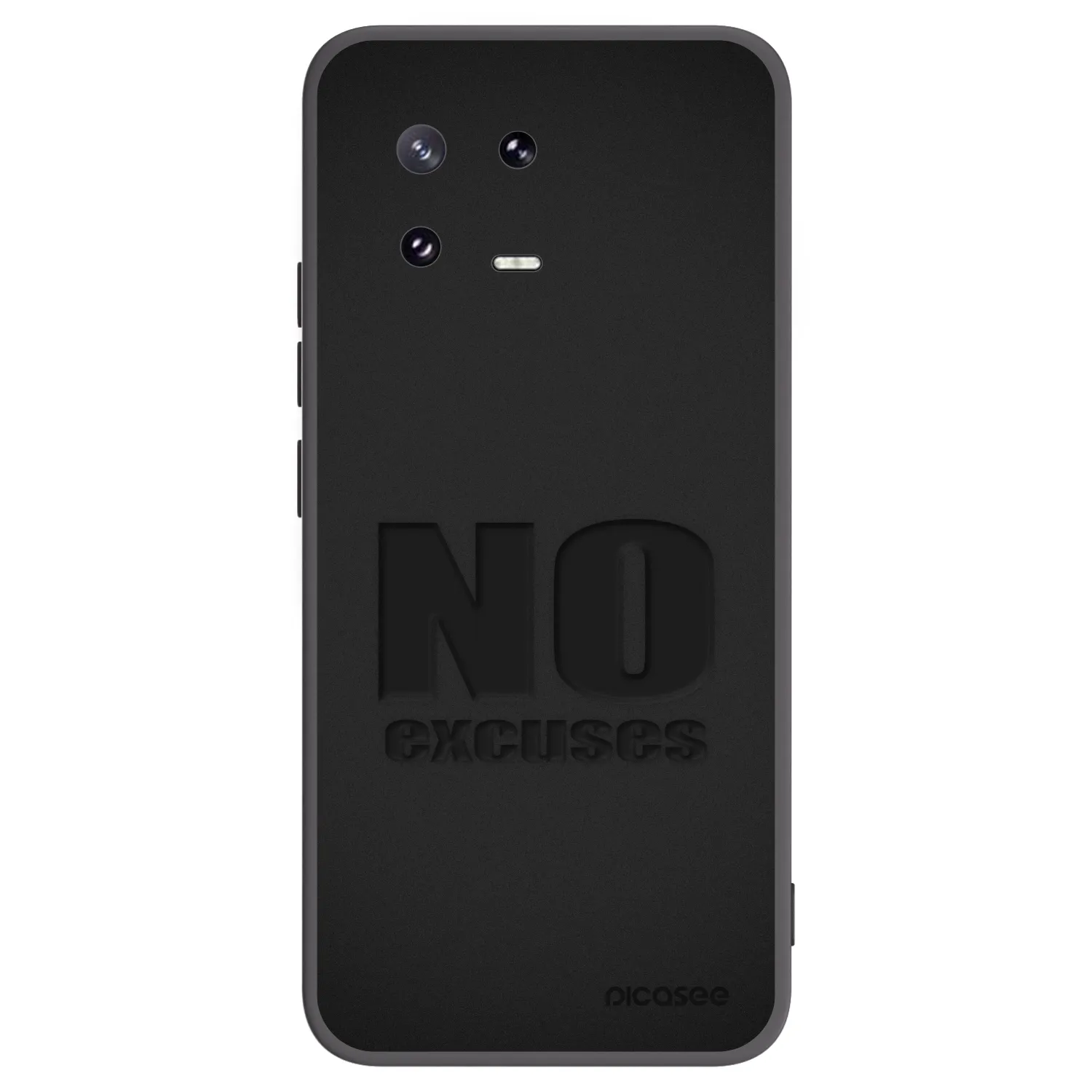 Picasee silikonowe czarne etui na Xiaomi 13 Pro - No Excuses