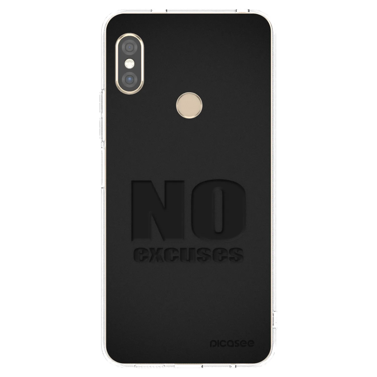 Picasee silikonowe przeźroczyste etui na Xiaomi Redmi Note 5 Global - No Excuses