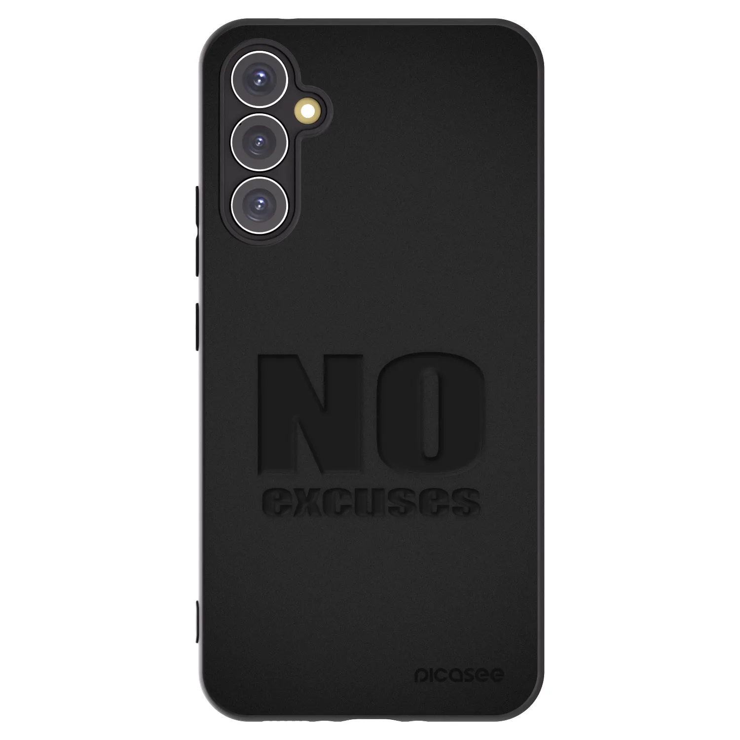 Picasee silikonowe czarne etui na Samsung Galaxy A34 5G A346B - No Excuses
