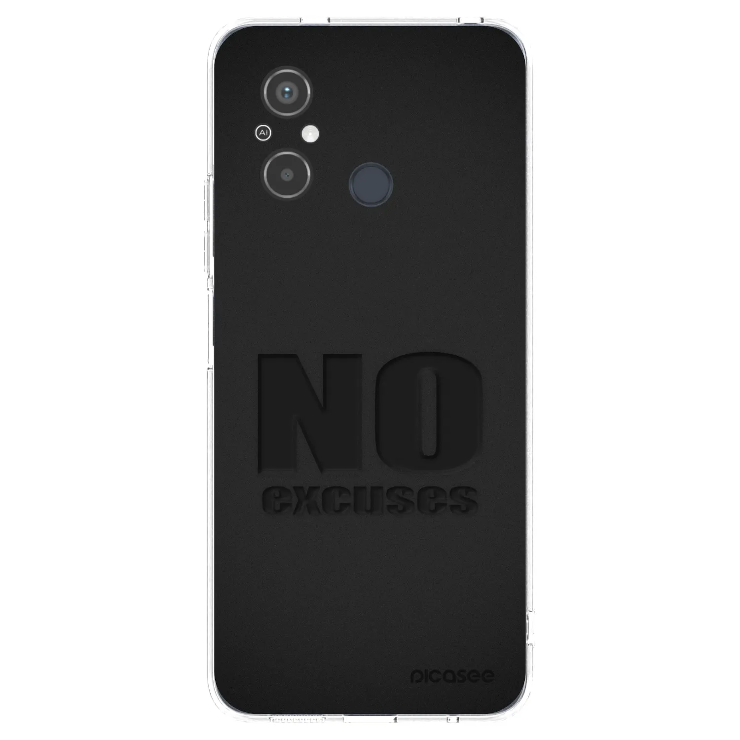 Picasee silikonowe przeźroczyste etui na Xiaomi Redmi 12C - No Excuses