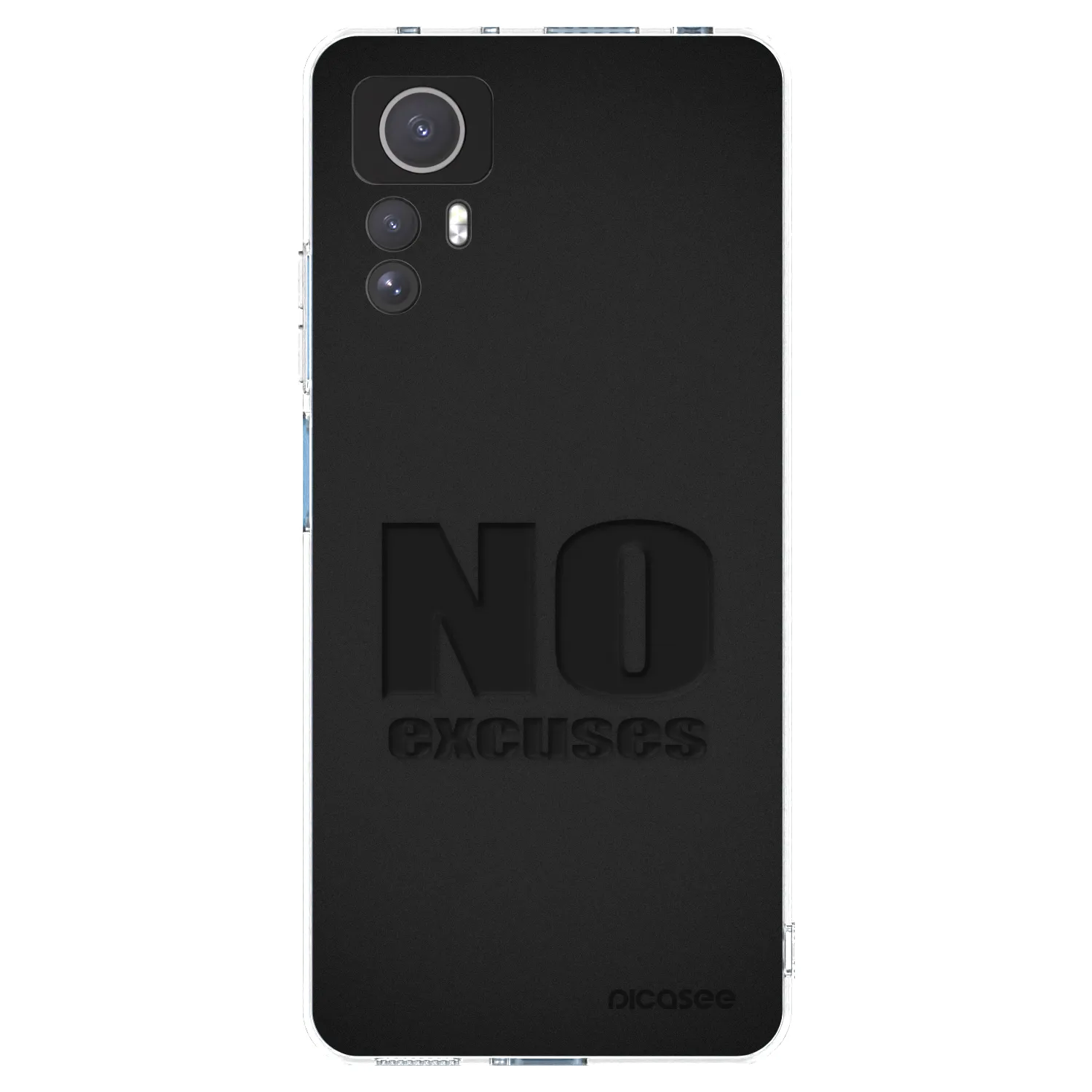 Picasee silikonowe przeźroczyste etui na Xiaomi Redmi Note 12S - No Excuses
